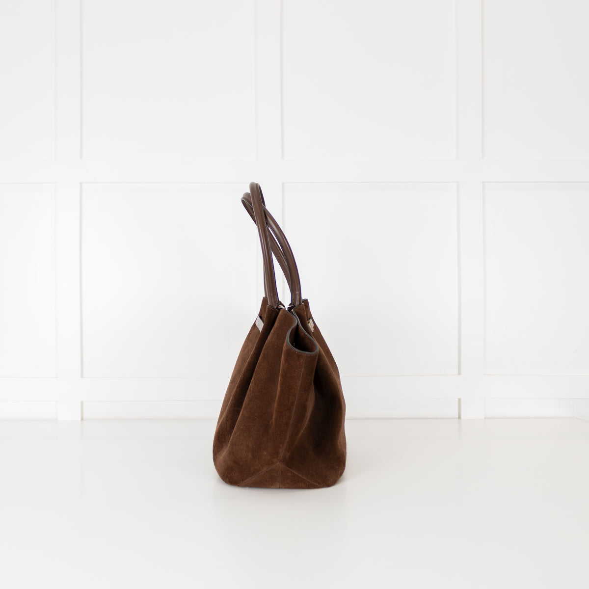 DeMellier Brown Suede New York Shoulder Tote Bag