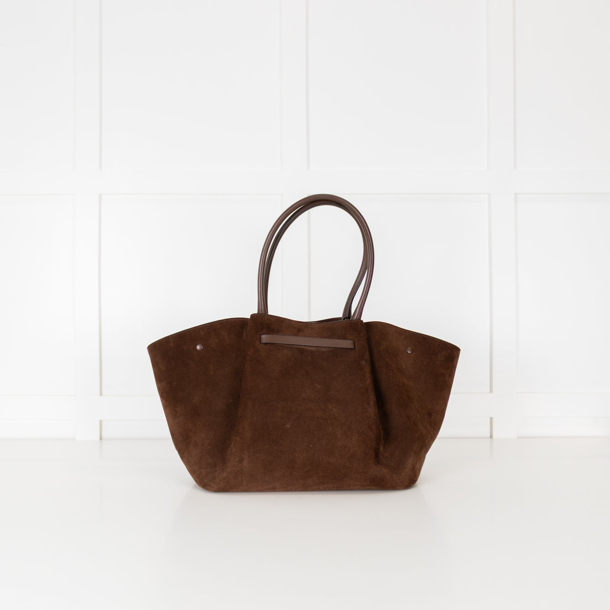 DeMellier Brown Suede New York Shoulder Tote Bag