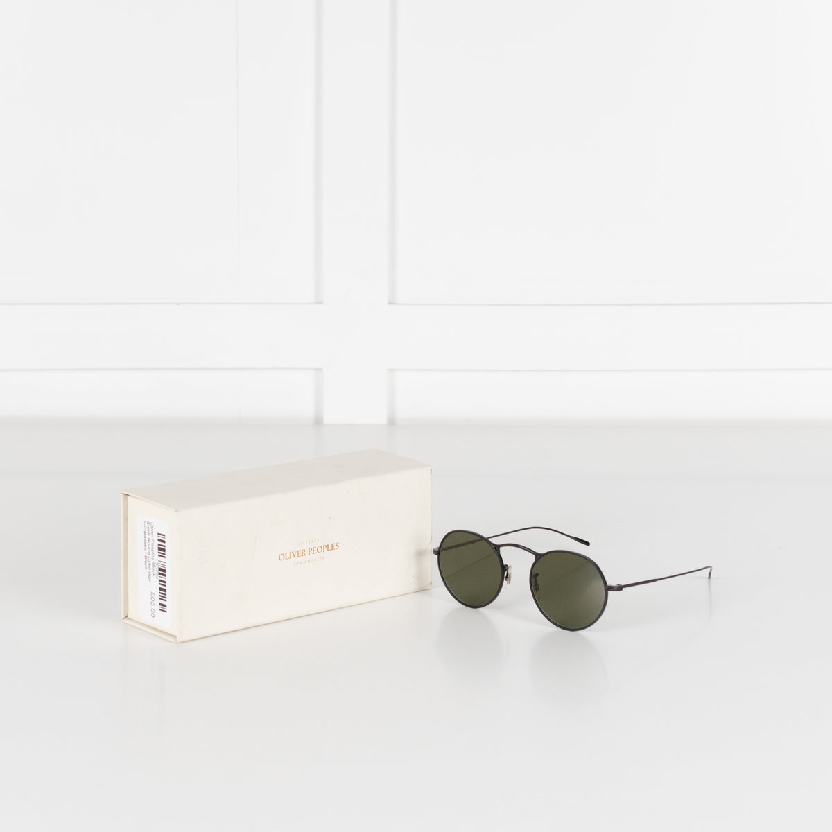 Oliver Peoples Black Small Round Coleridge Sunglasses