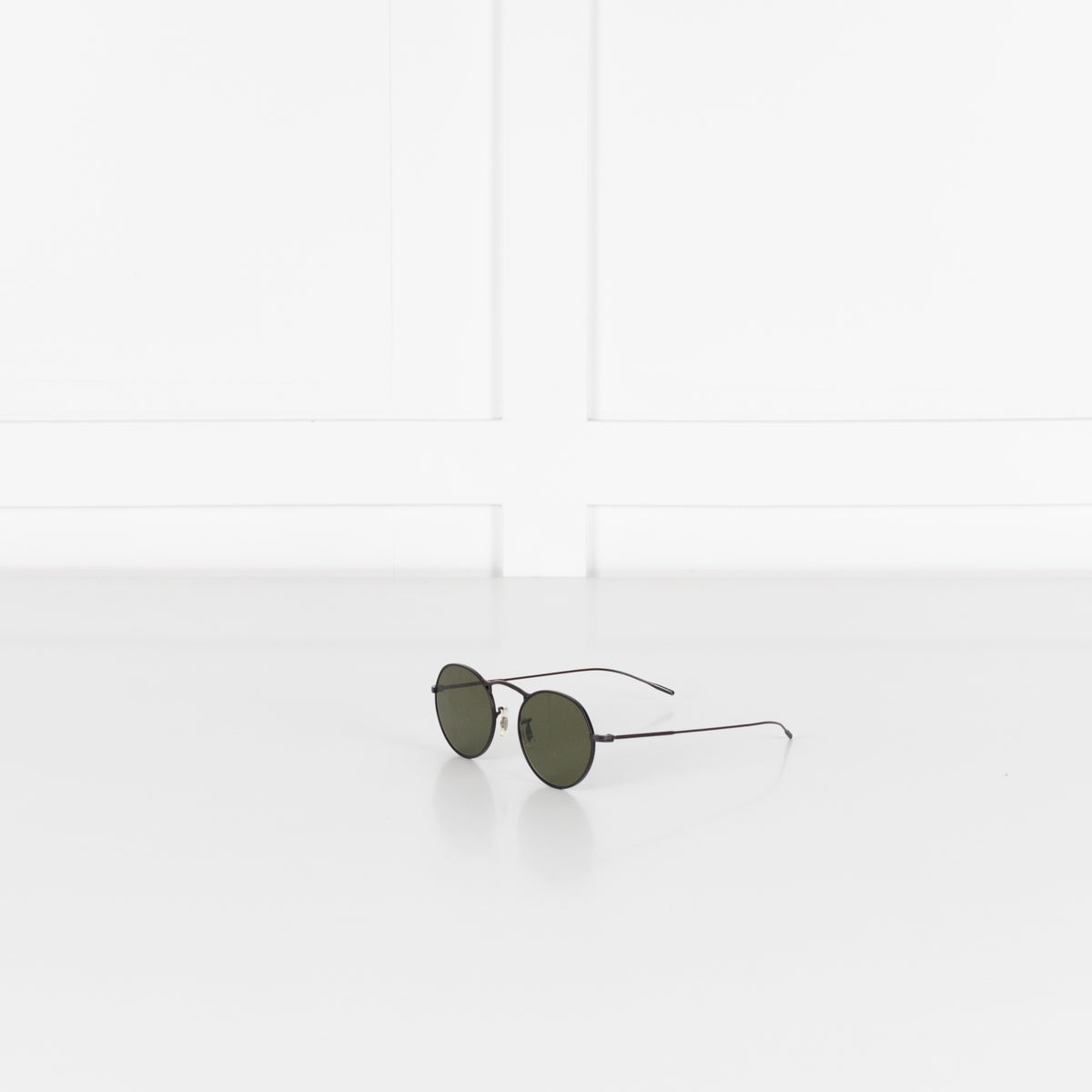 Oliver Peoples Black Small Round Coleridge Sunglasses