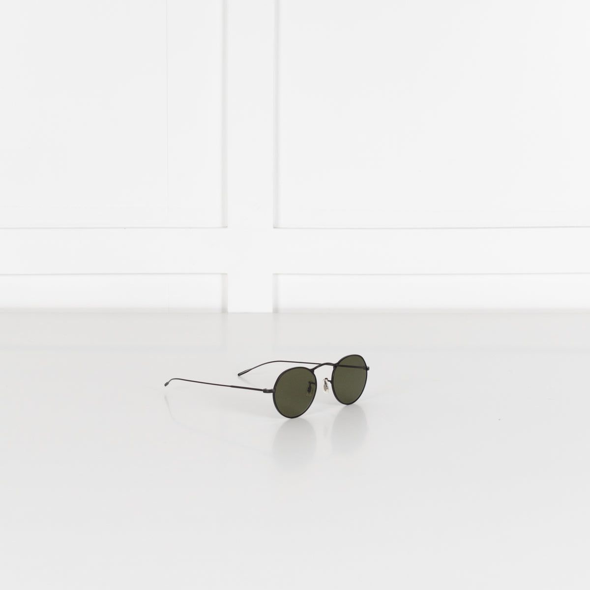 Oliver Peoples Black Small Round Coleridge Sunglasses