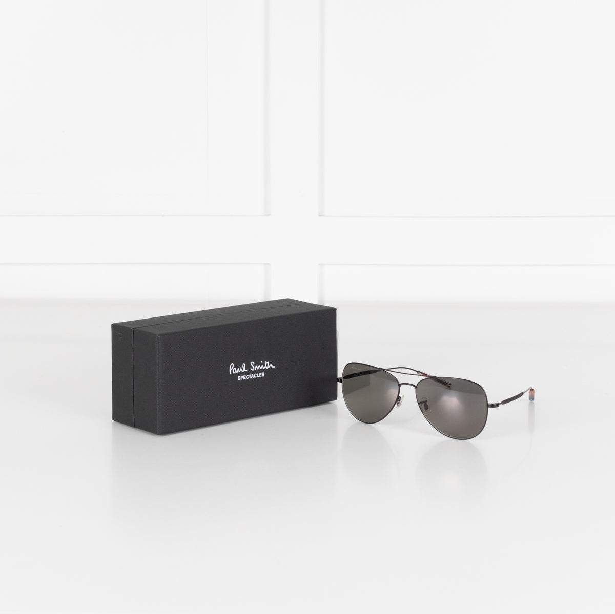 Paul Smith Davison Black Lens Striped Arm Sunglasses
