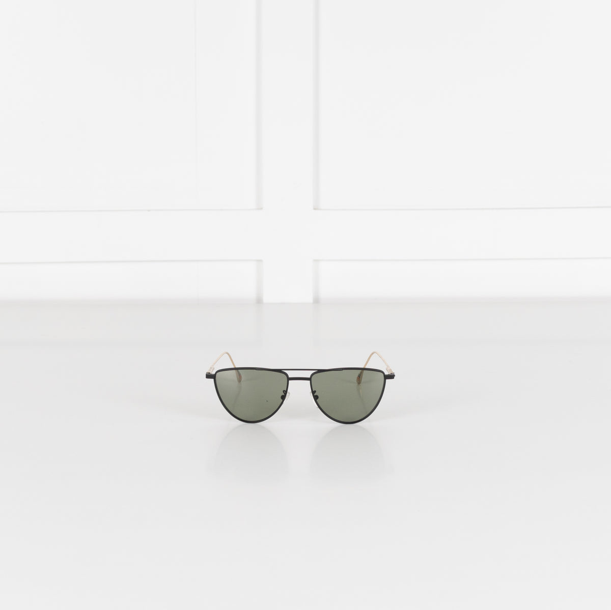 Paul Smith Garner Black Lens Gold Arm Sunglasses