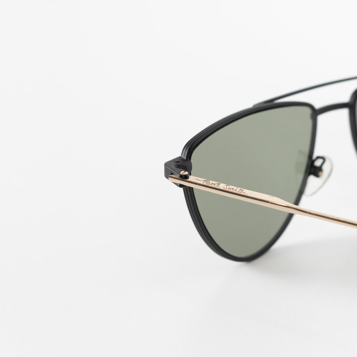 Paul Smith Garner Black Lens Gold Arm Sunglasses