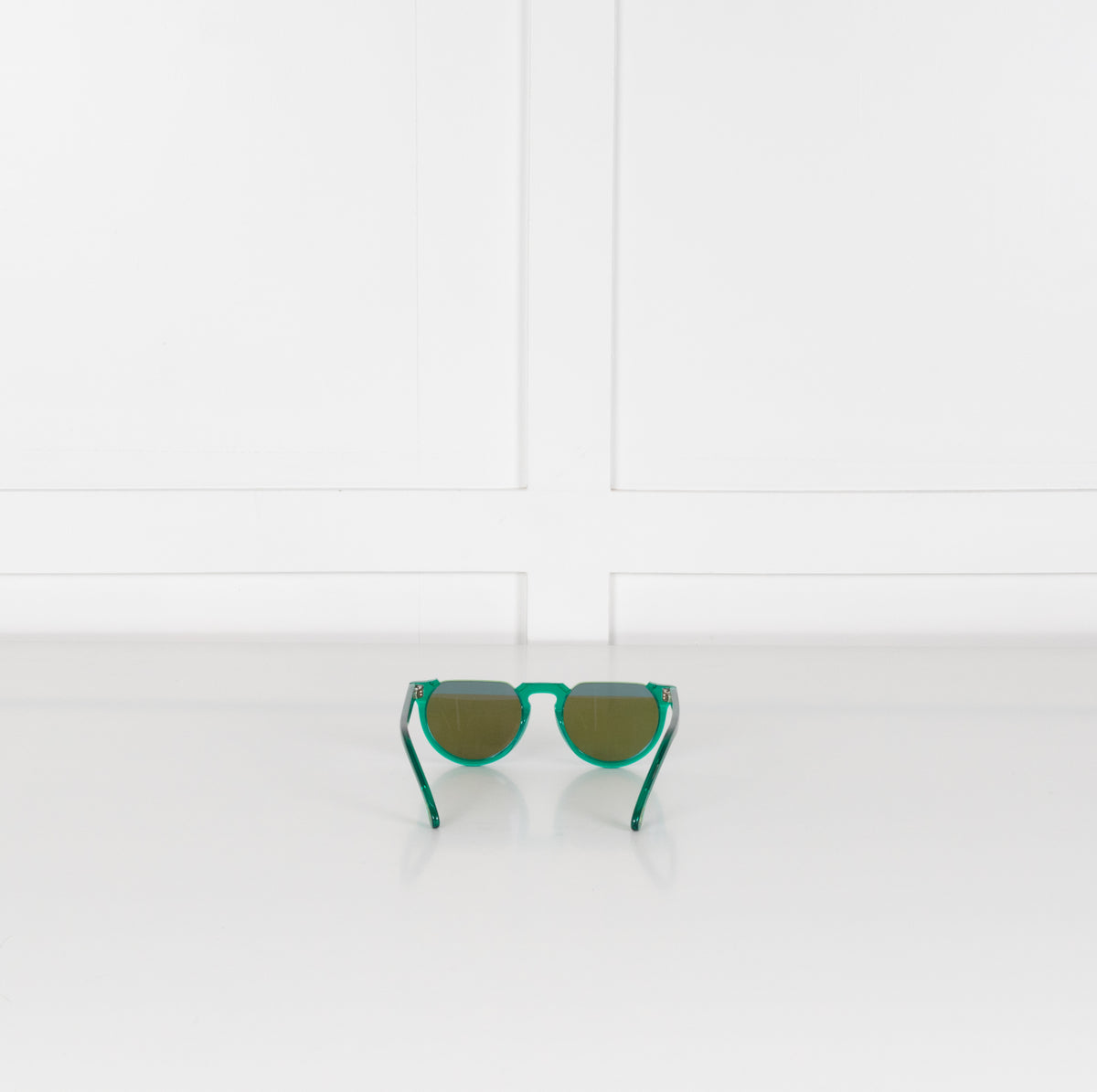 Paul Smith Brixham Green Blue Mirrored Cut off Sunglasses