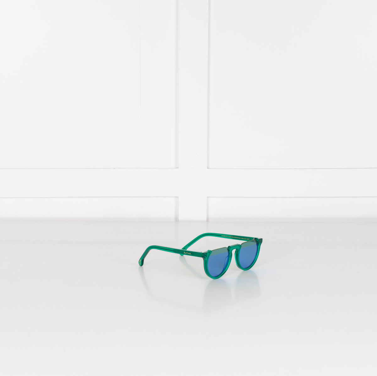 Paul Smith Brixham Green Blue Mirrored Cut off Sunglasses