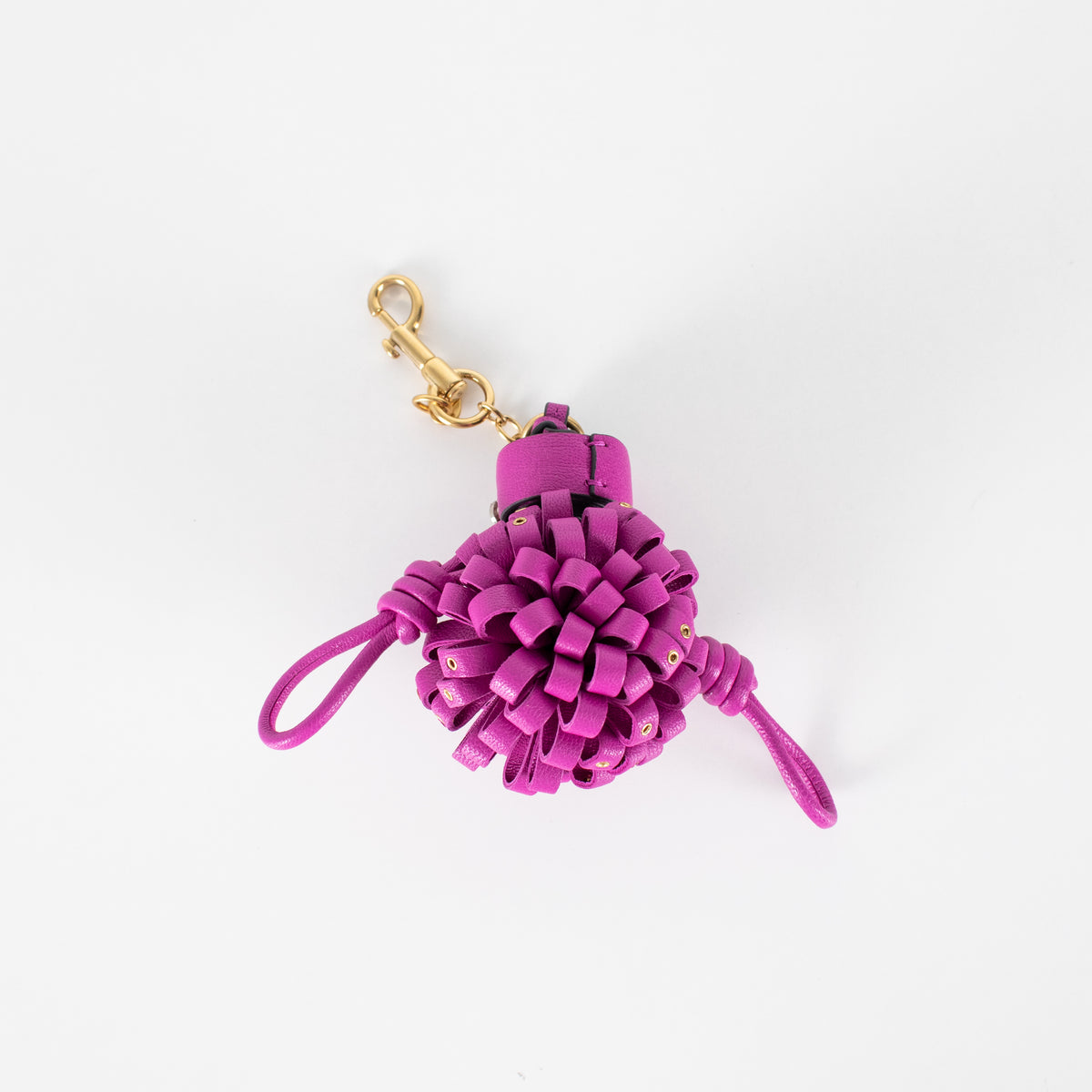 Anya Hindmarch Charm Character Purple Bramble Round Robot  Keyring