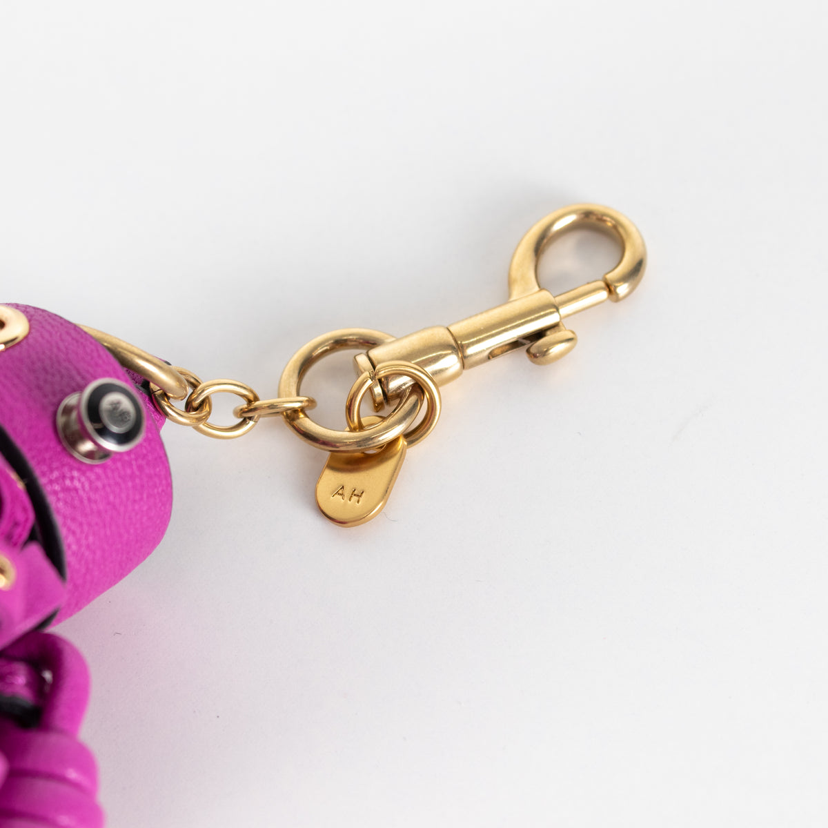 Anya Hindmarch Charm Character Purple Bramble Round Robot  Keyring