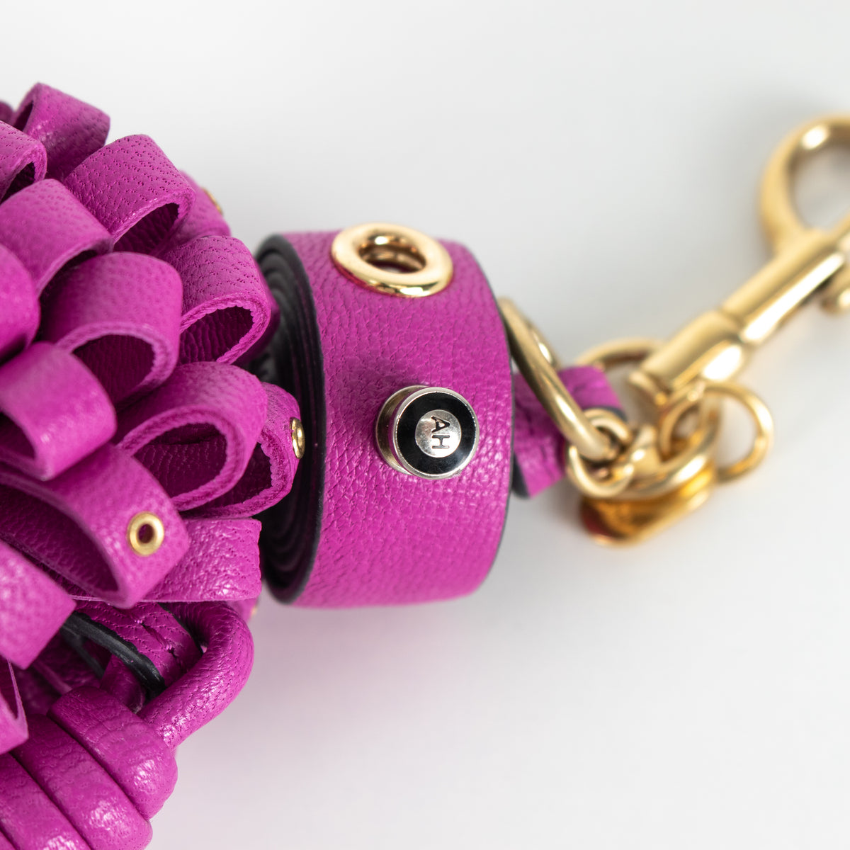 Anya Hindmarch Charm Character Purple Bramble Round Robot  Keyring