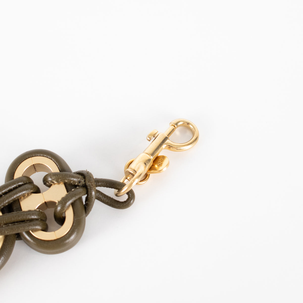 Anya Hindmarch Charm Character Bonsai Khaki Leather Keyring