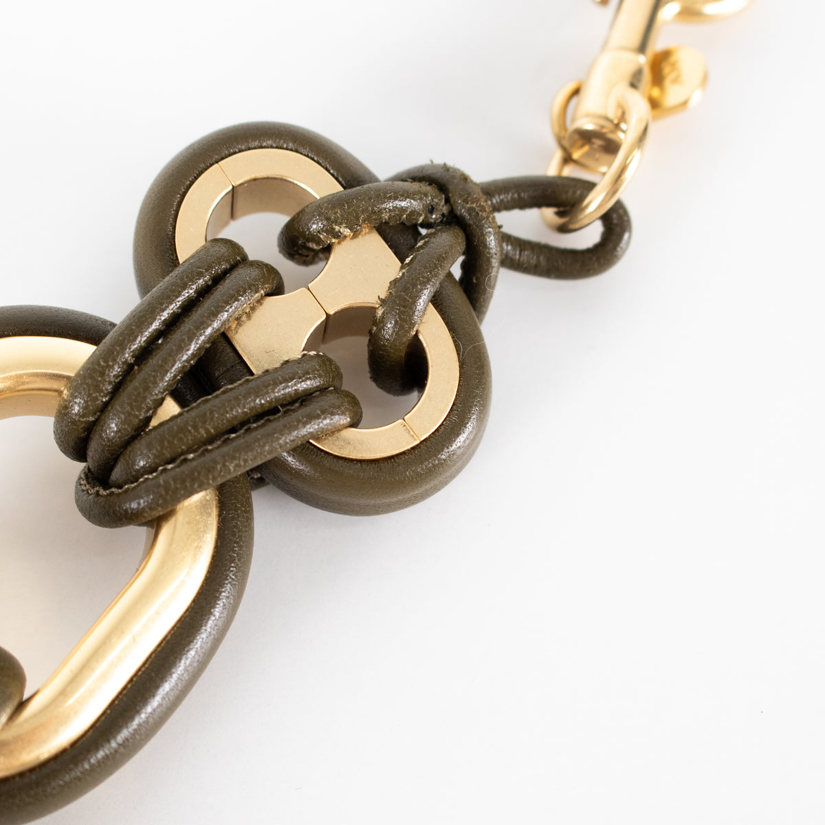 Anya Hindmarch Charm Character Bonsai Khaki Leather Keyring