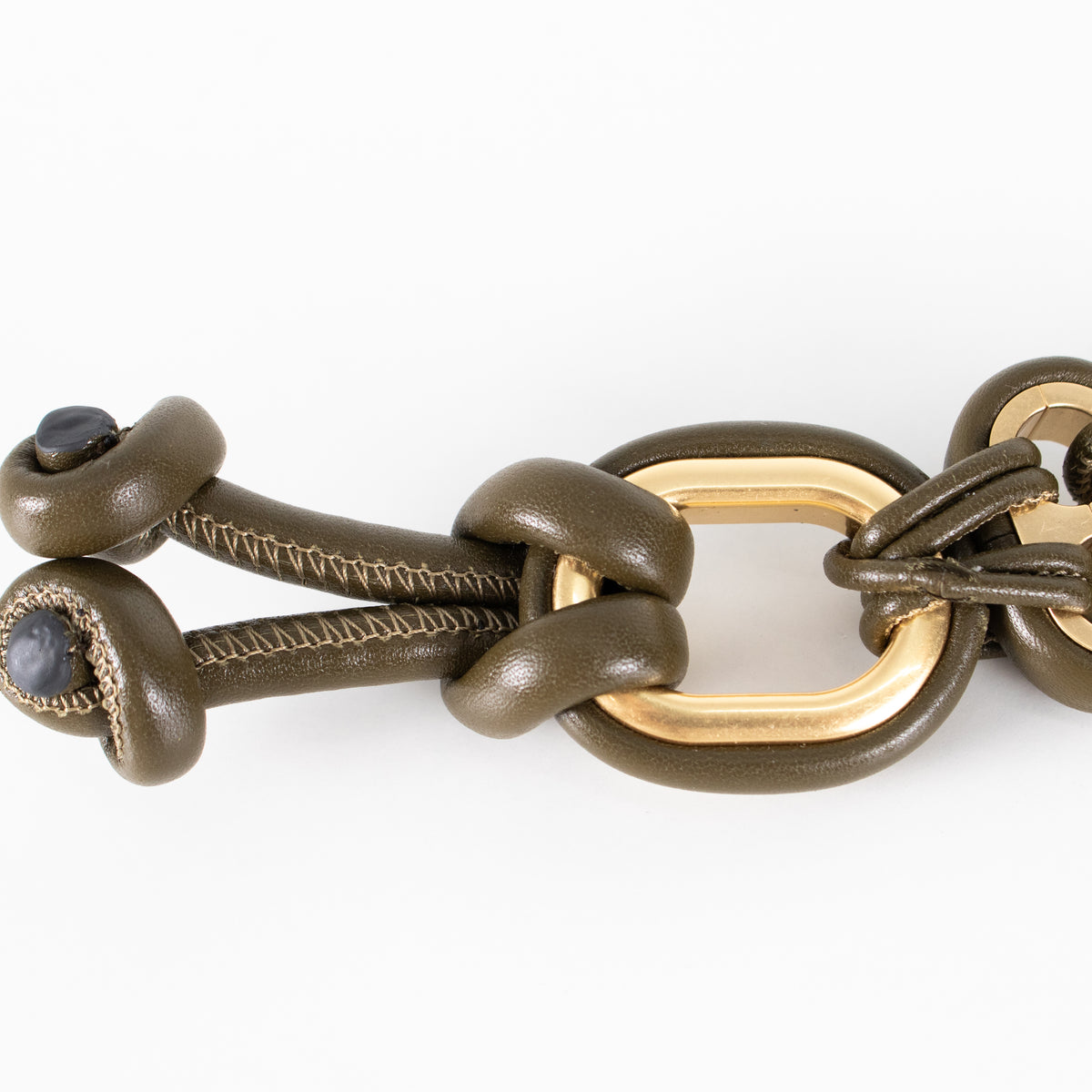 Anya Hindmarch Charm Character Bonsai Khaki Leather Keyring