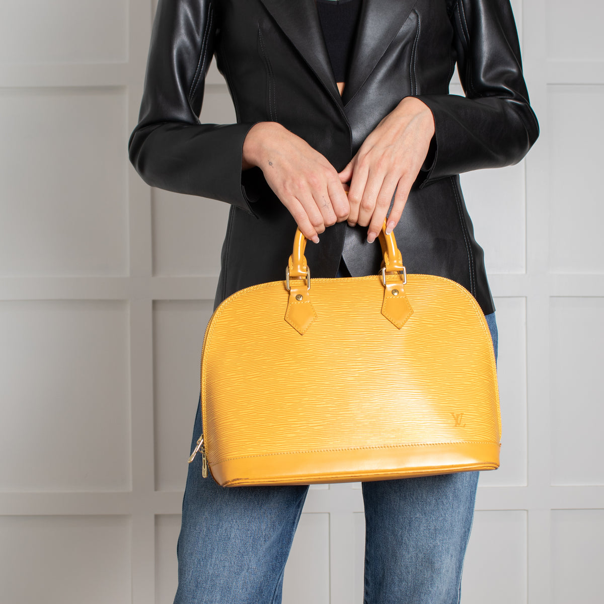 Louis Vuitton Yellow Alma Pm Epi Leather Bag