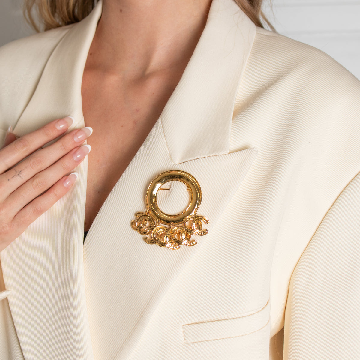 Chanel Hoop Brooch with CC Charms