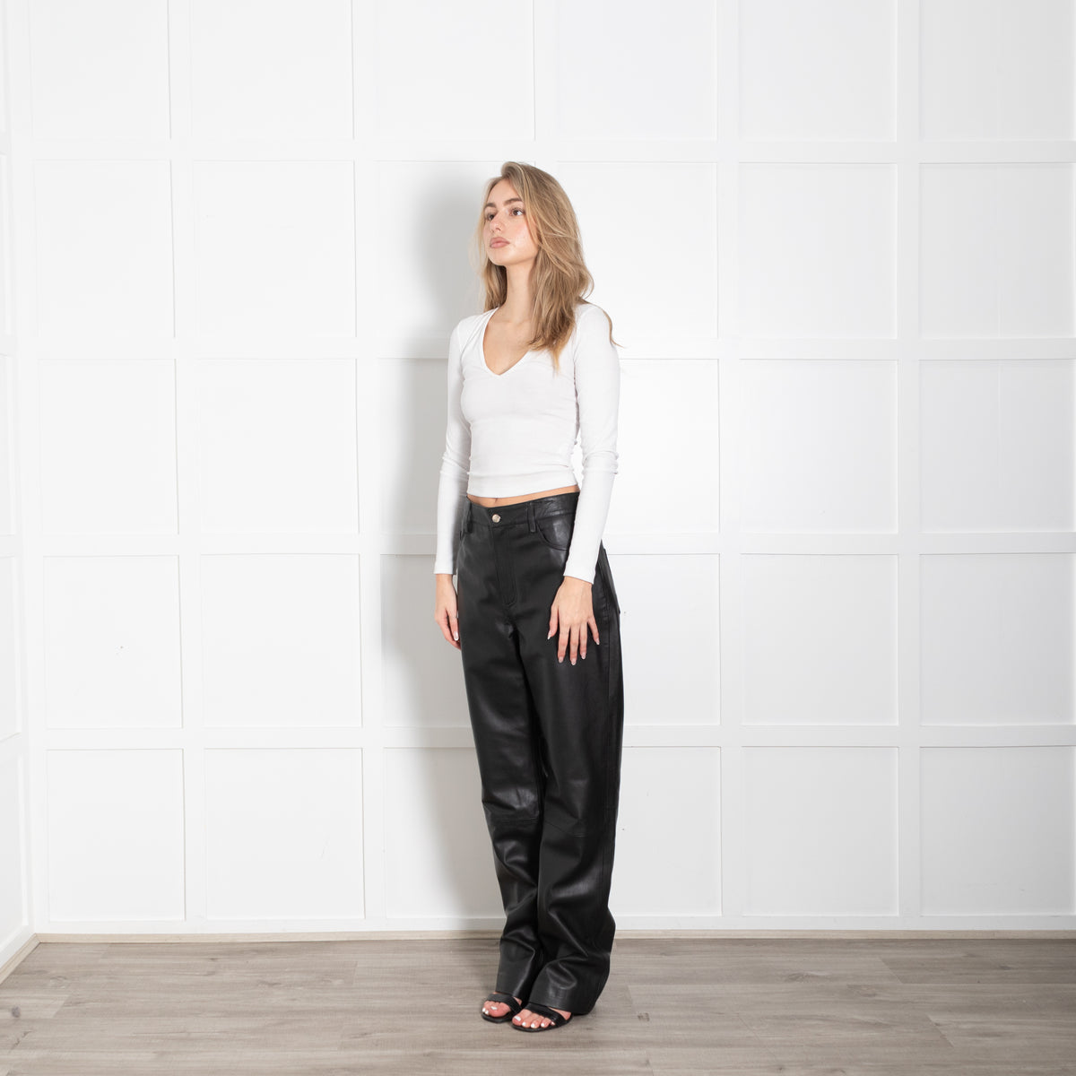 NetWork Black Leather Trousers