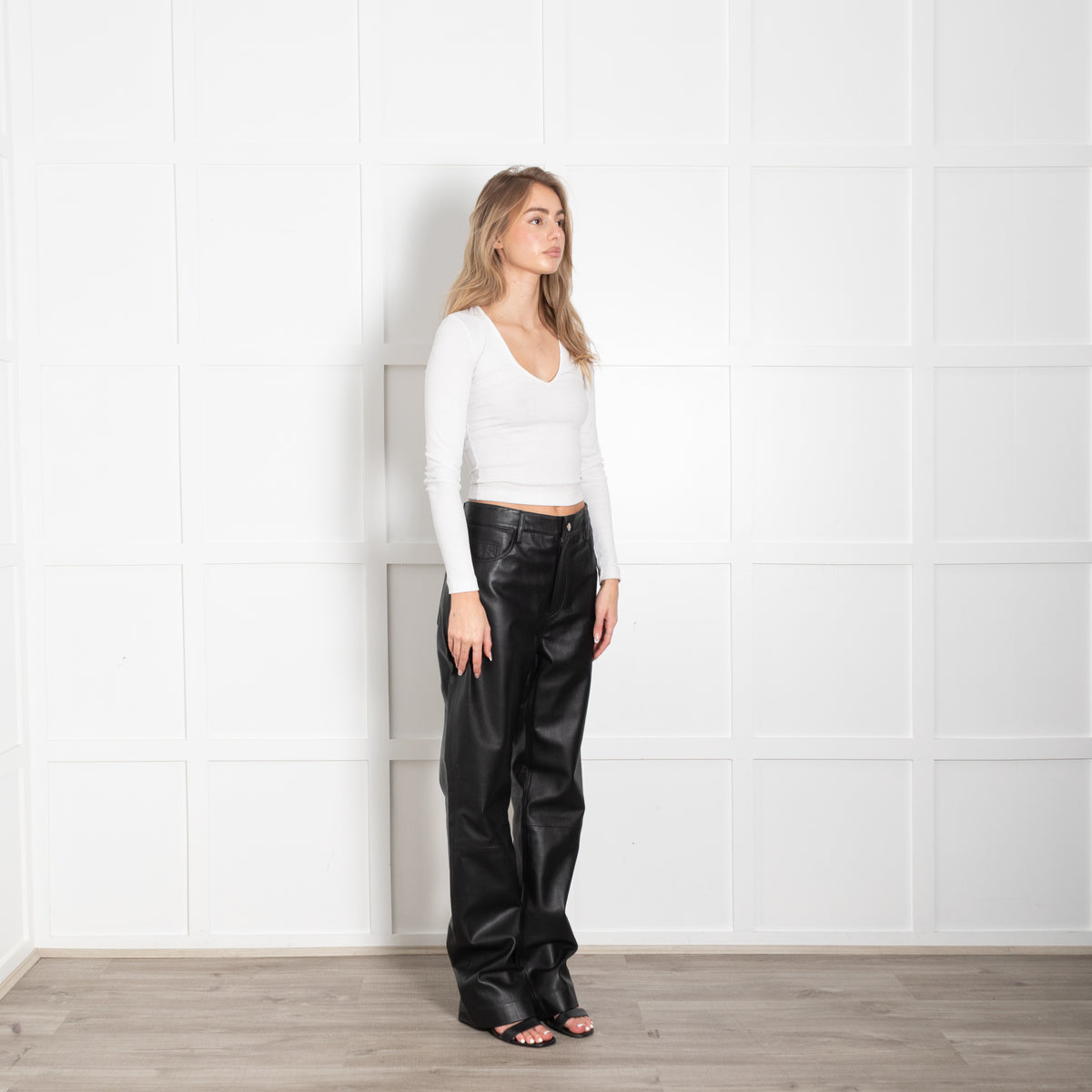 NetWork Black Leather Trousers