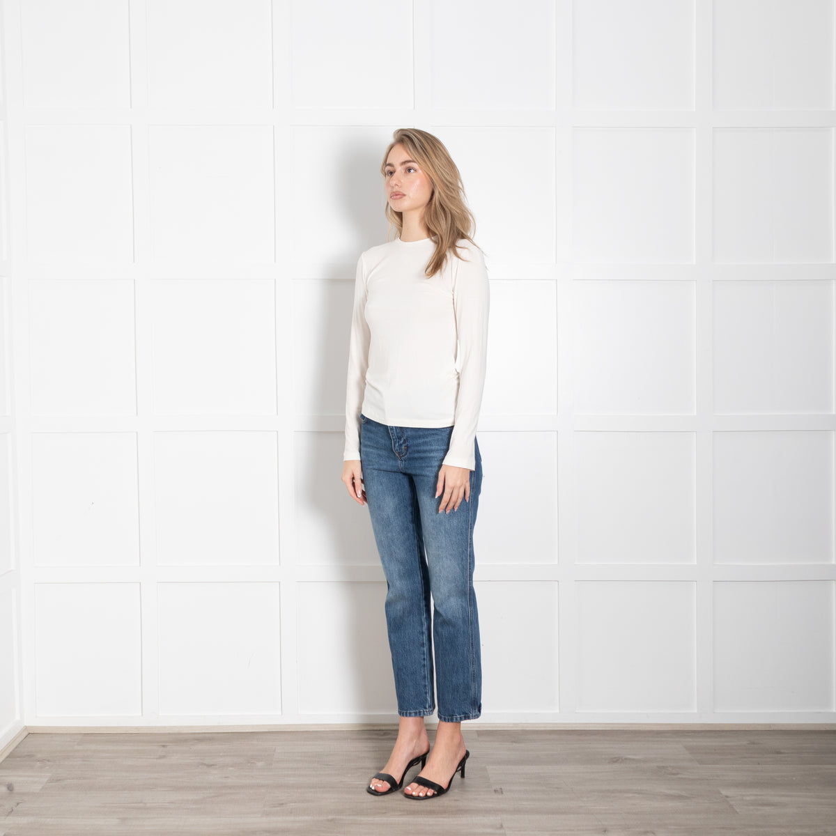 Loewe Cream Anagram Long Sleeve Top