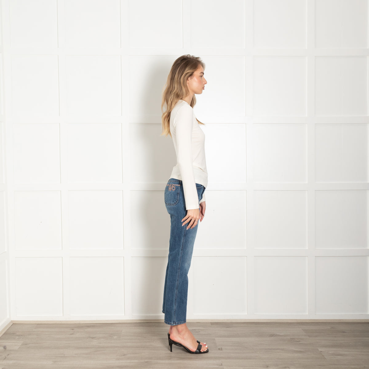 Loewe Cream Anagram Long Sleeve Top