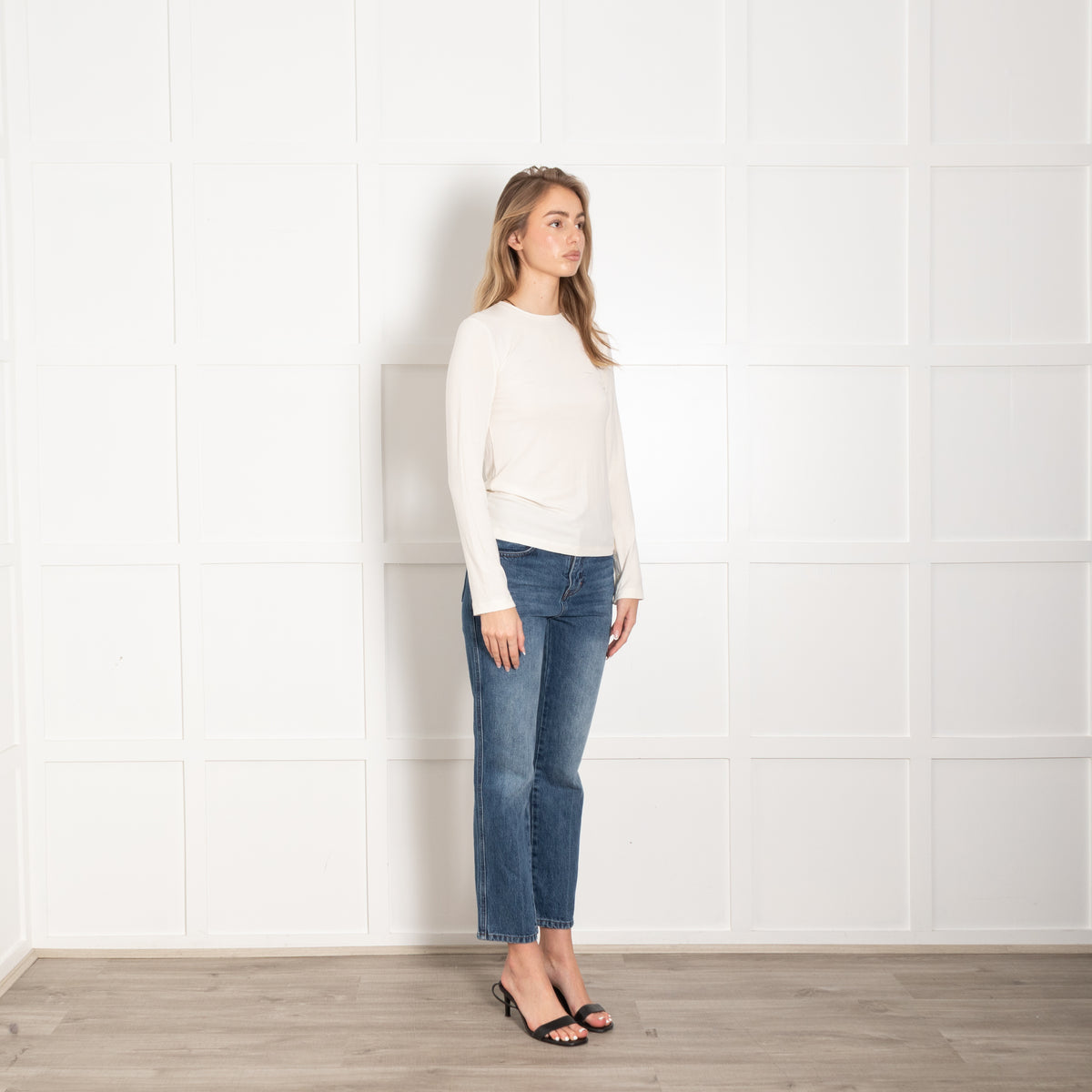 Loewe Cream Anagram Long Sleeve Top