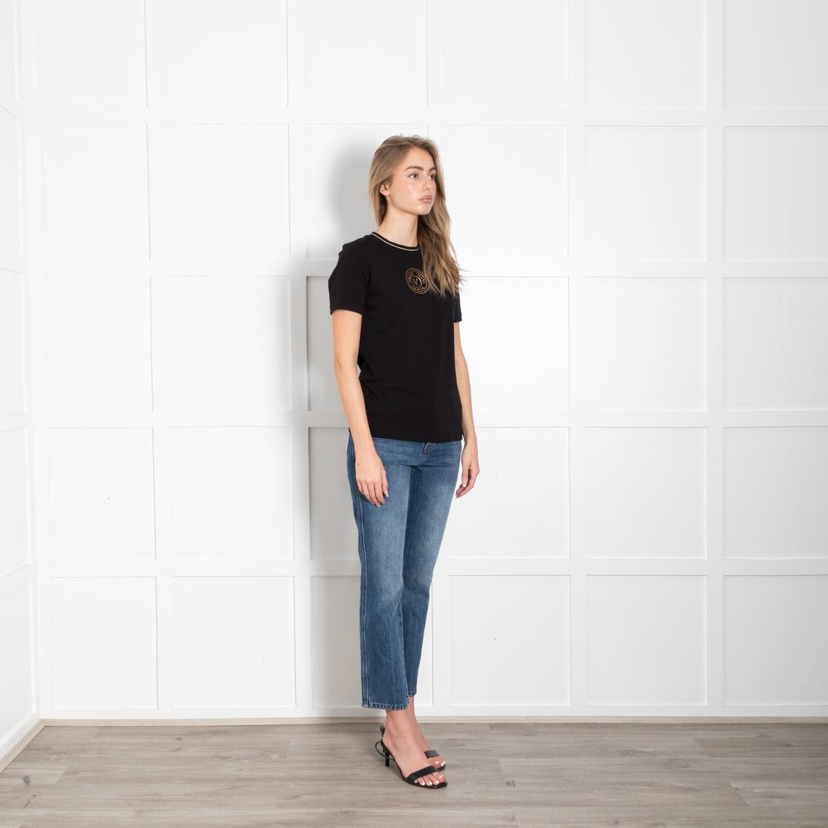 Versace Jeans Black Couture V Emblem T Shirt