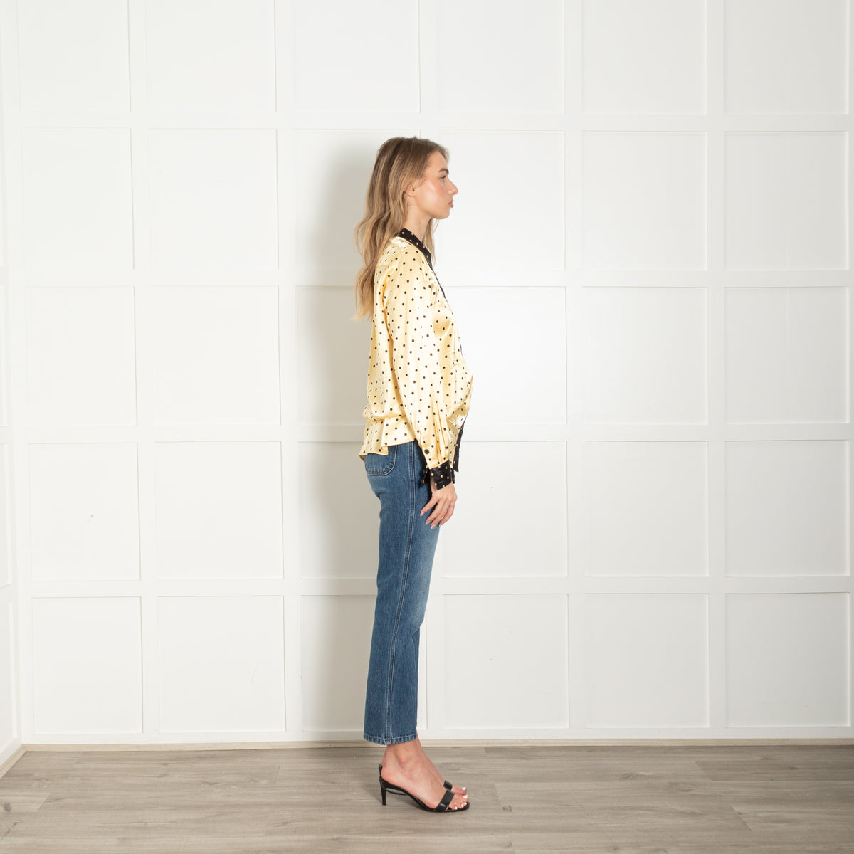 Stine Goya Maxwell Yellow And Black Polka Dot Shirt