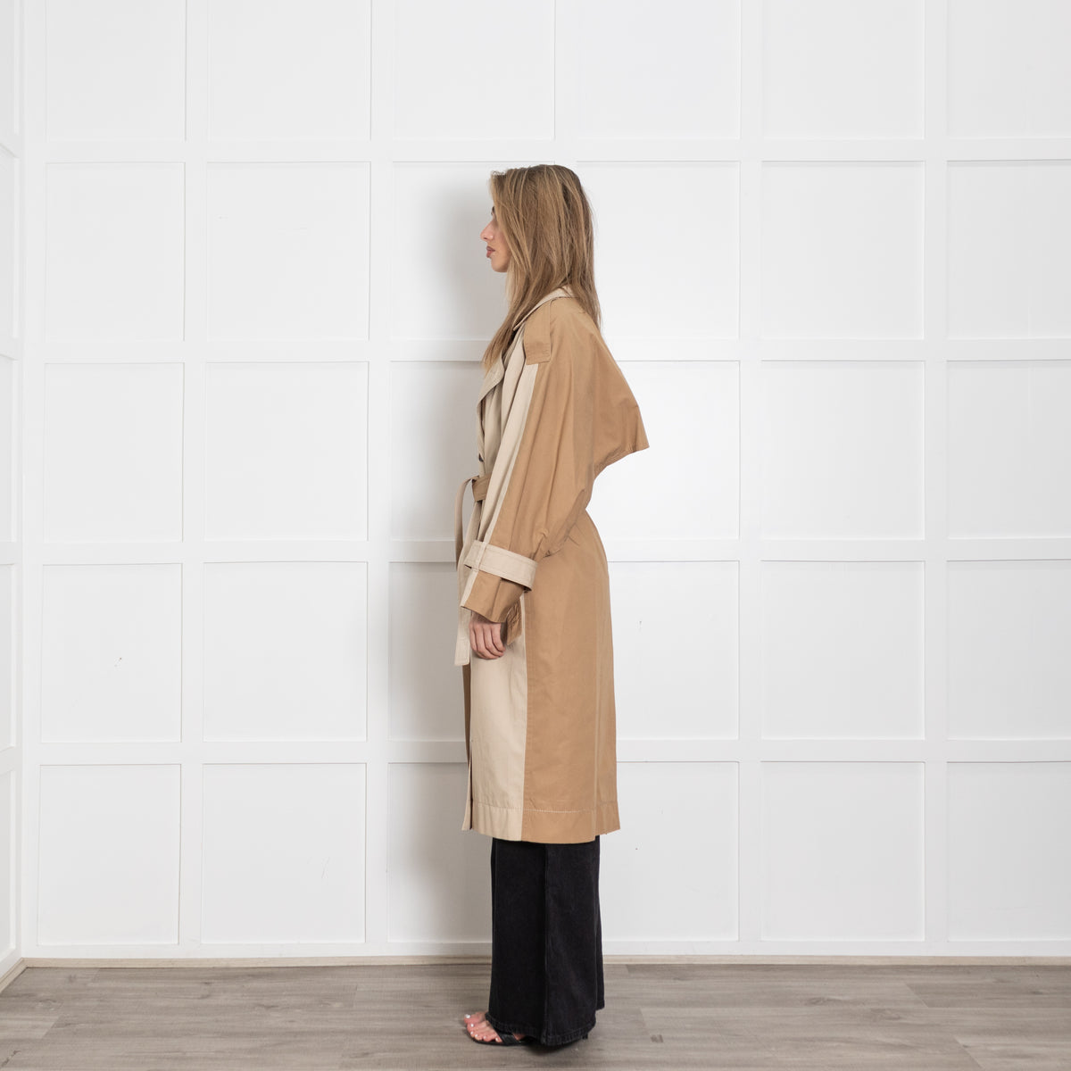 Acne Studios Beige Two Tone Trench Coat