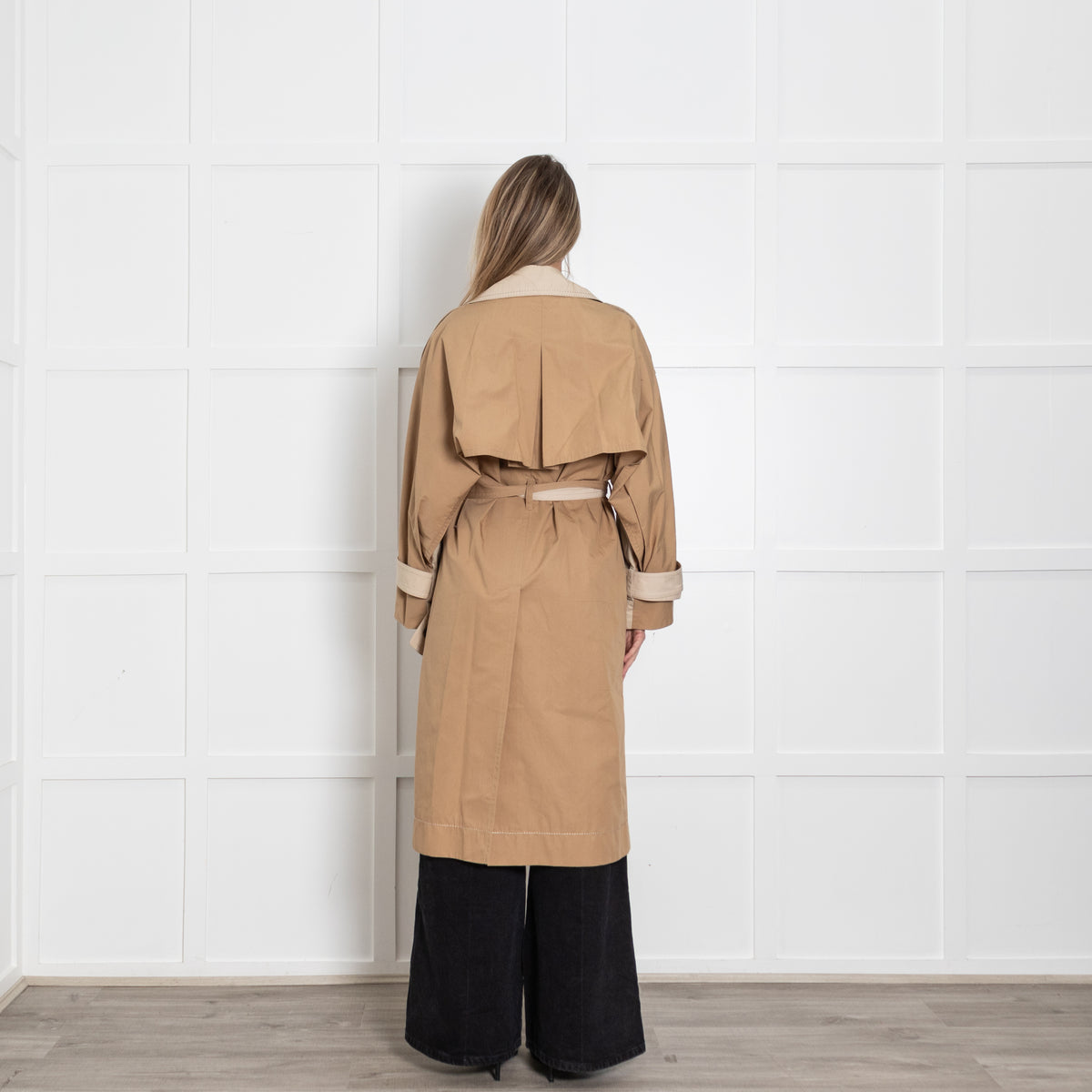 Acne Studios Beige Two Tone Trench Coat