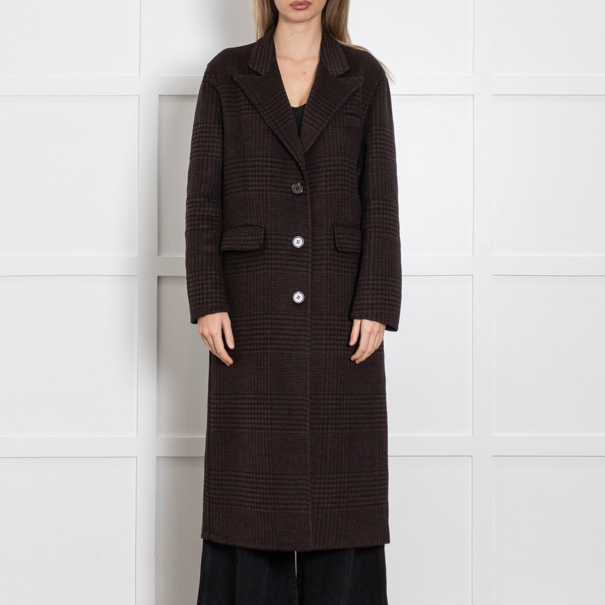 Rails Gallery Coat Espresso Houndstooth