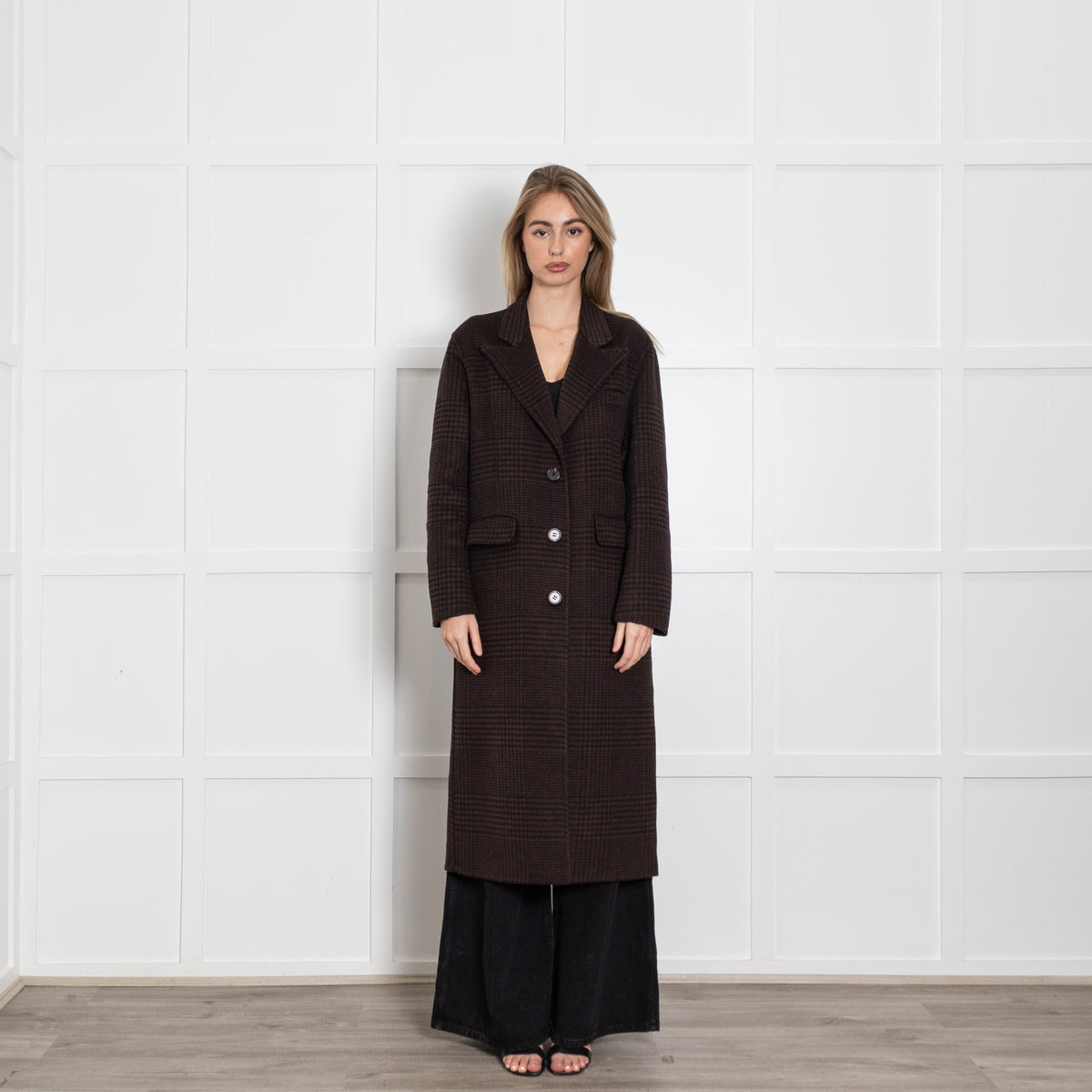 Rails Gallery Coat Espresso Houndstooth