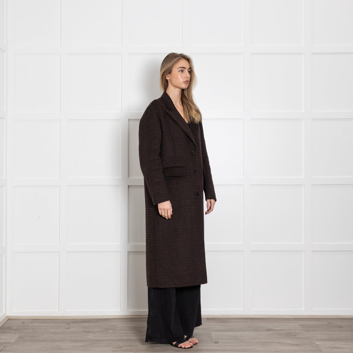 Rails Gallery Coat Espresso Houndstooth