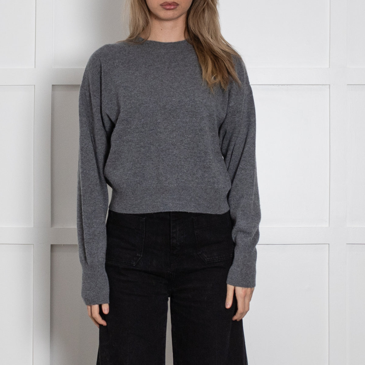 Le Kasha Short Grey Cashmere Jumper
