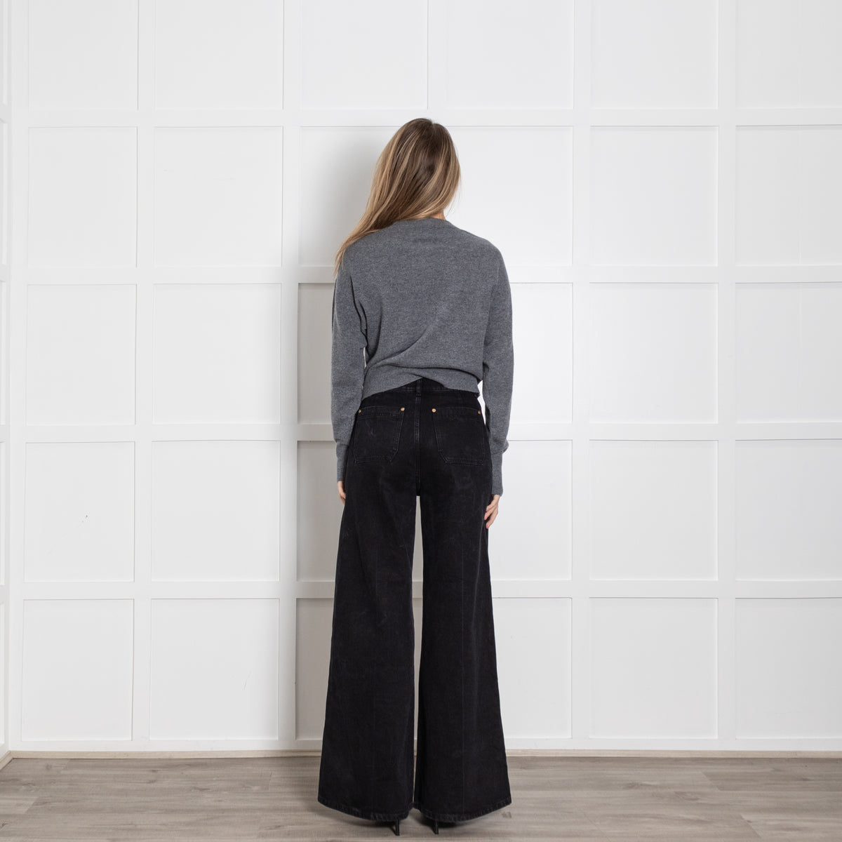 Le Kasha Short Grey Cashmere Jumper
