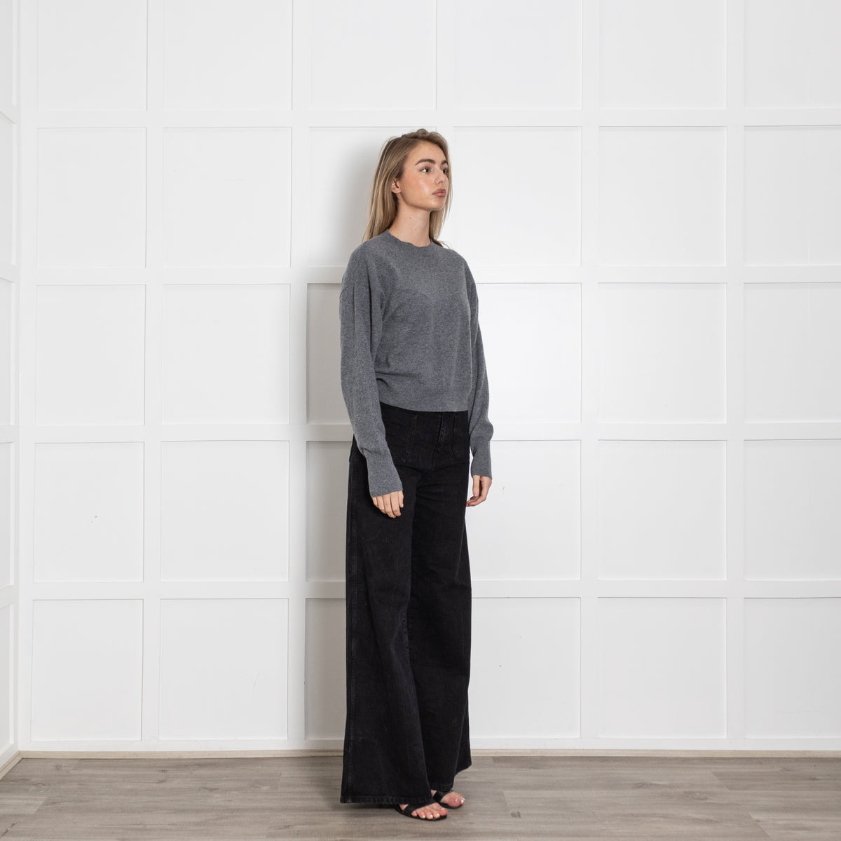 Le Kasha Short Grey Cashmere Jumper