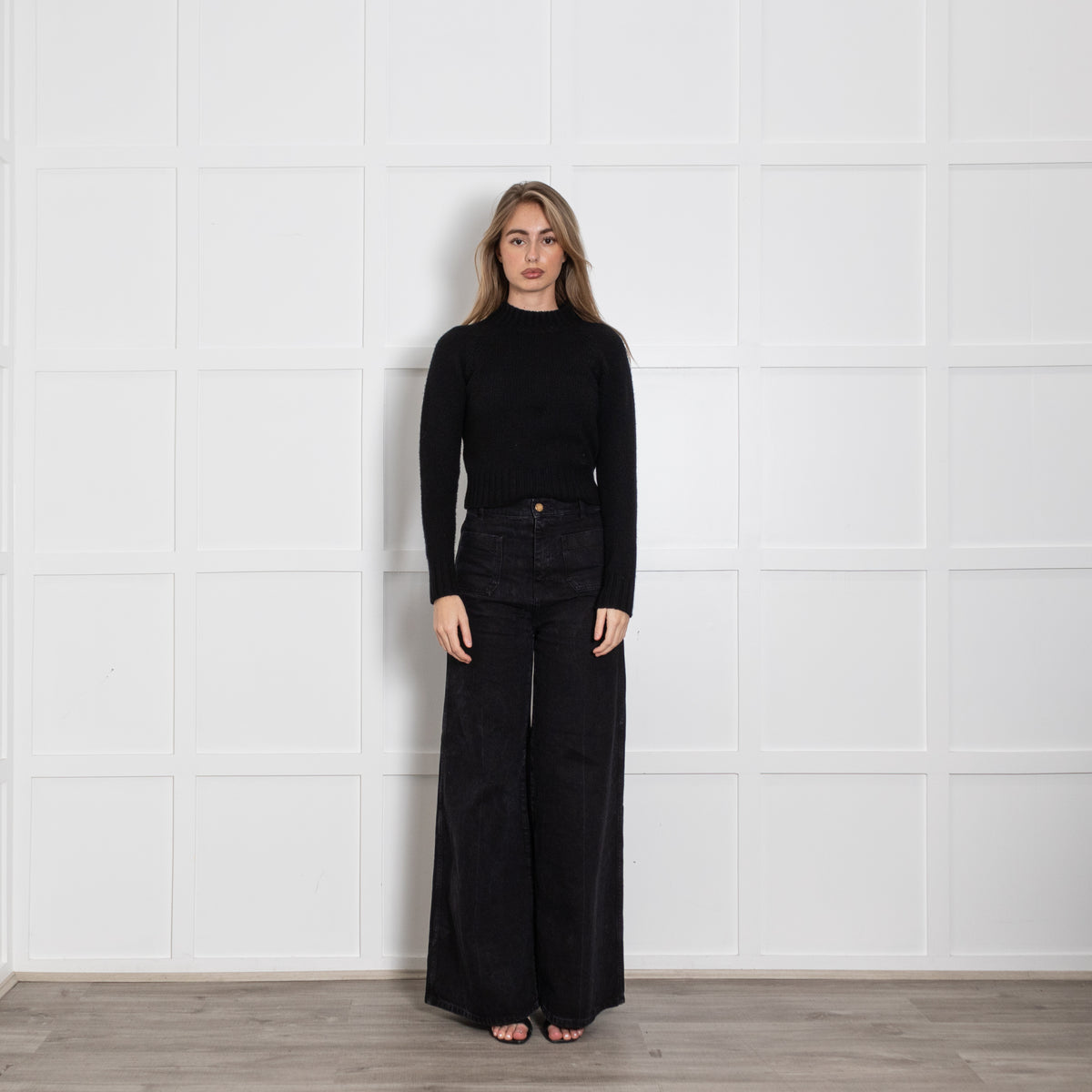 Vince Black Cashmere Short Jumper