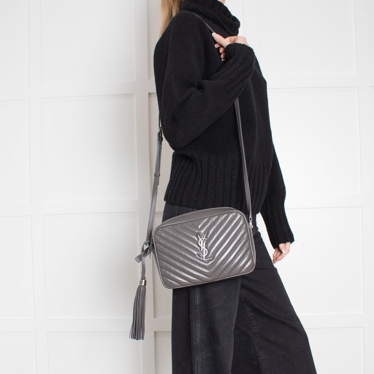 Saint Laurent Grey Camera Bag