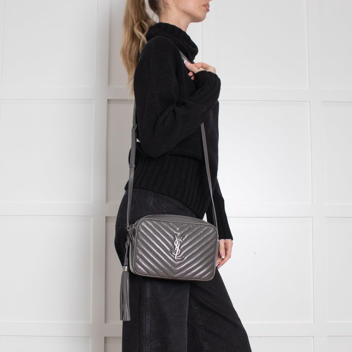 Saint Laurent Grey Camera Bag