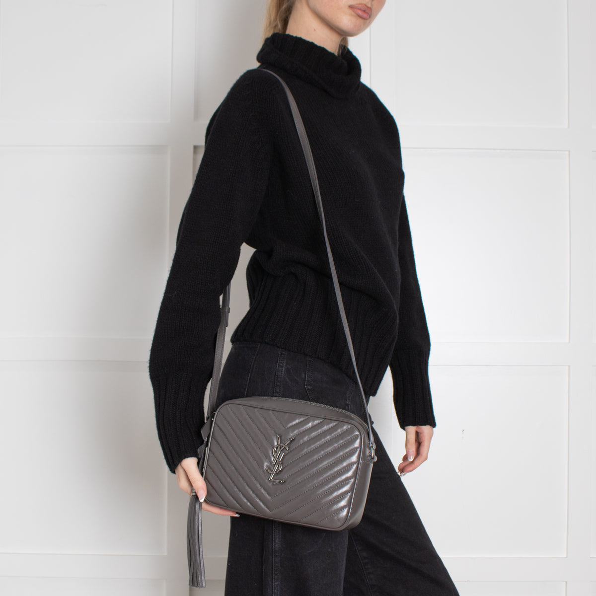 Saint Laurent Grey Camera Bag