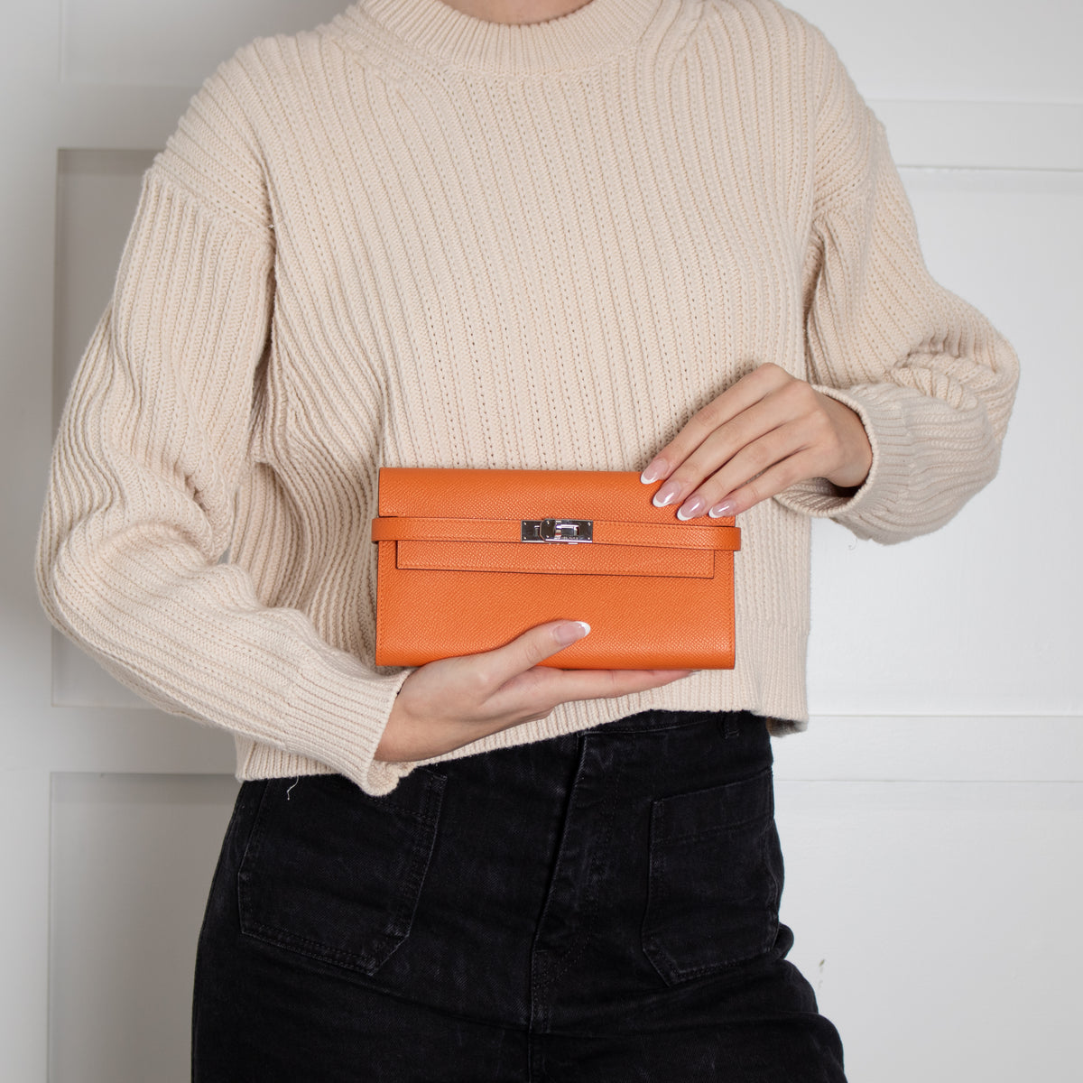 Hermes Orange Kelly To Go Wallet