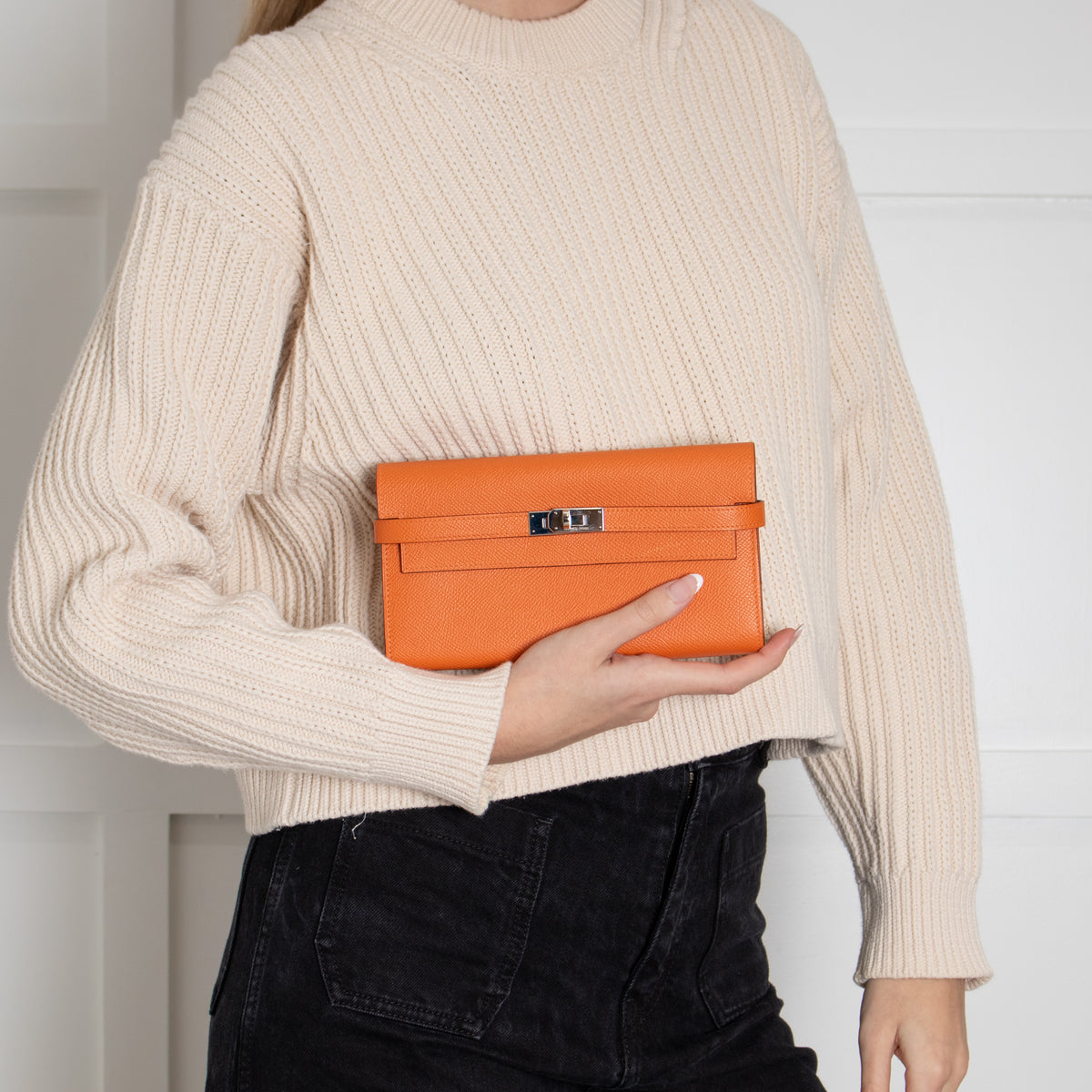 Hermes Orange Kelly To Go Wallet