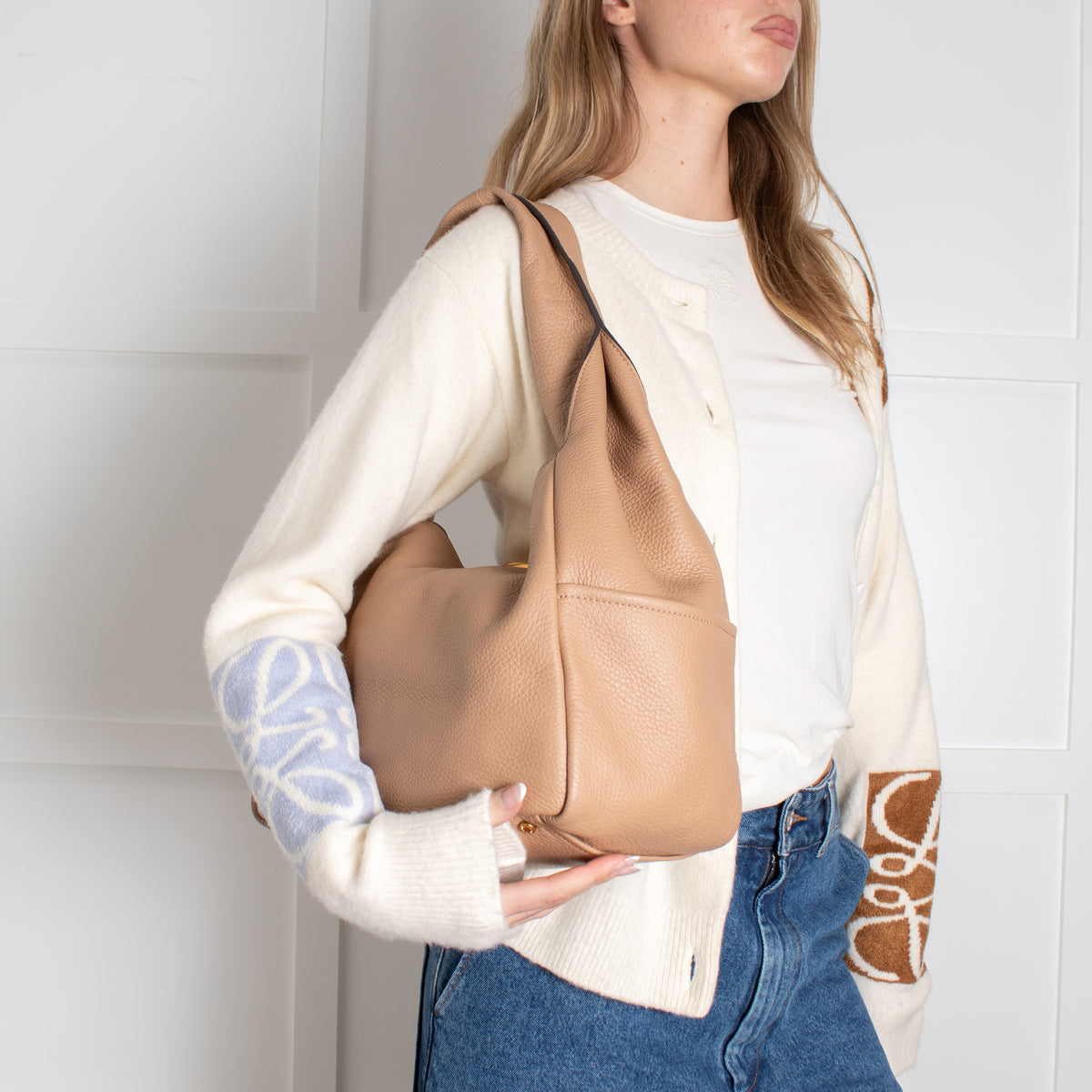 Donna Karan Toasted Almond Amagansett Shoulder Bag