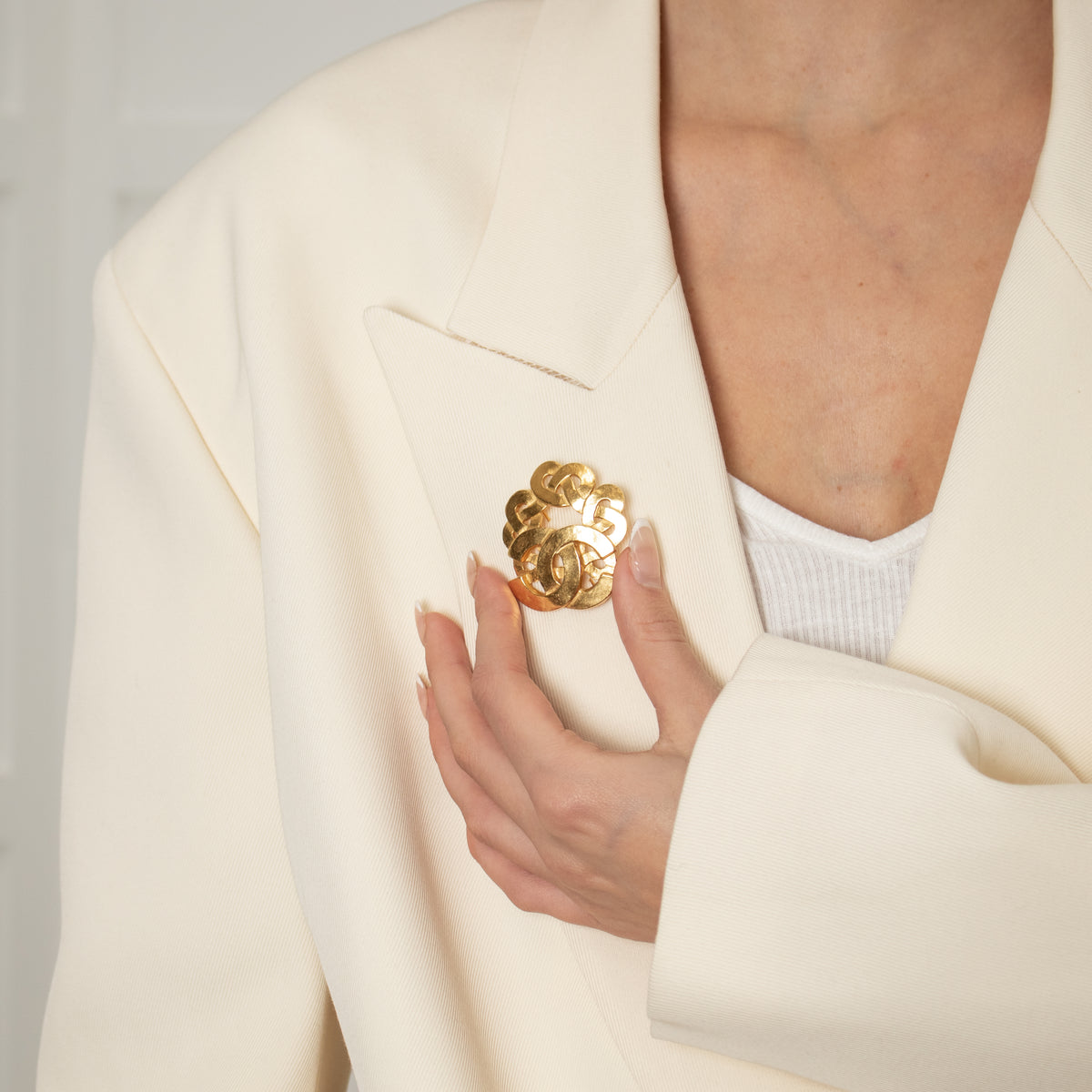 Chanel CC Pretzel Link Brooch