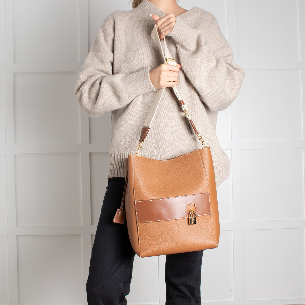 Carolina Herrera Tan Crossbody Bag