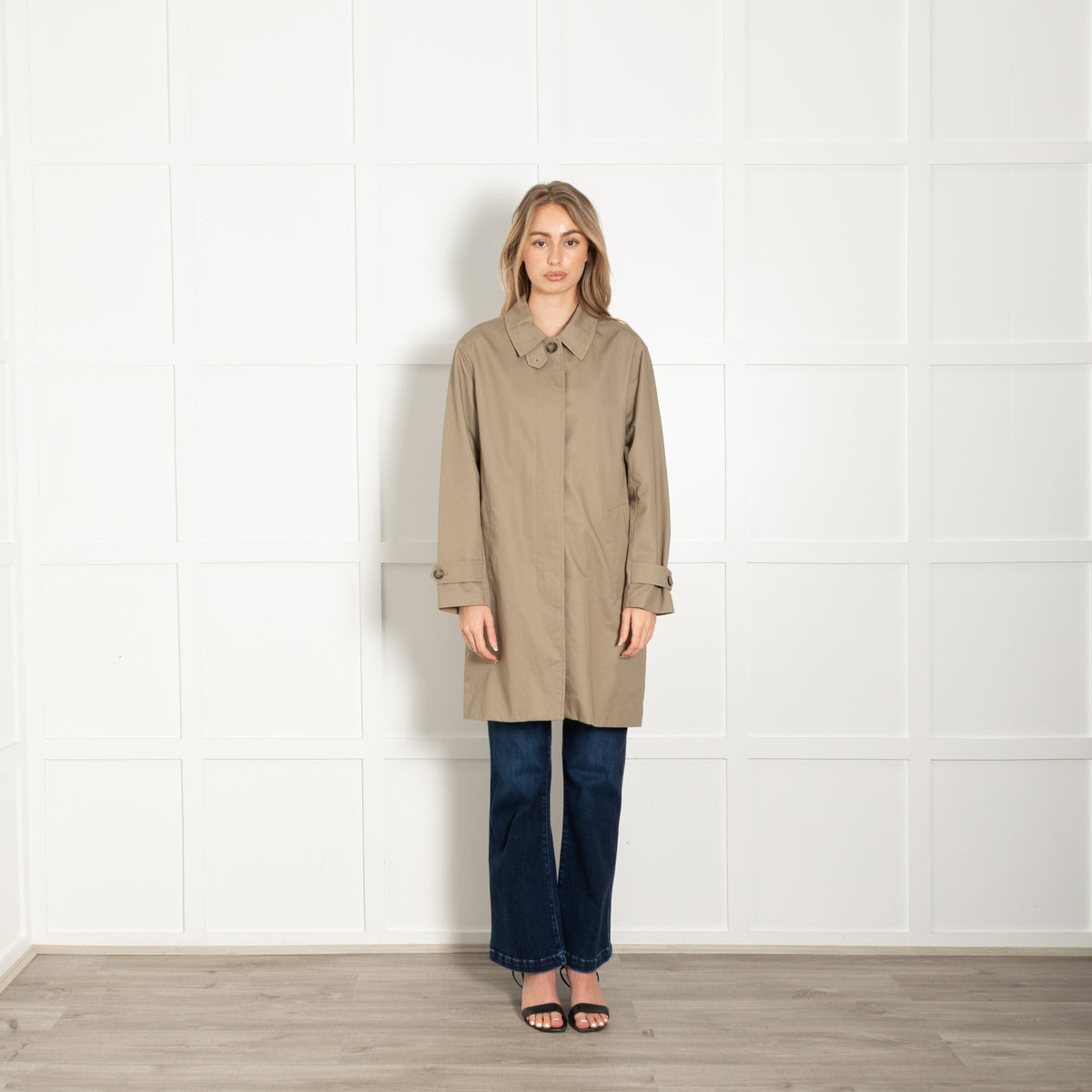 GANT Khaki Car Coat with Flat Pockets