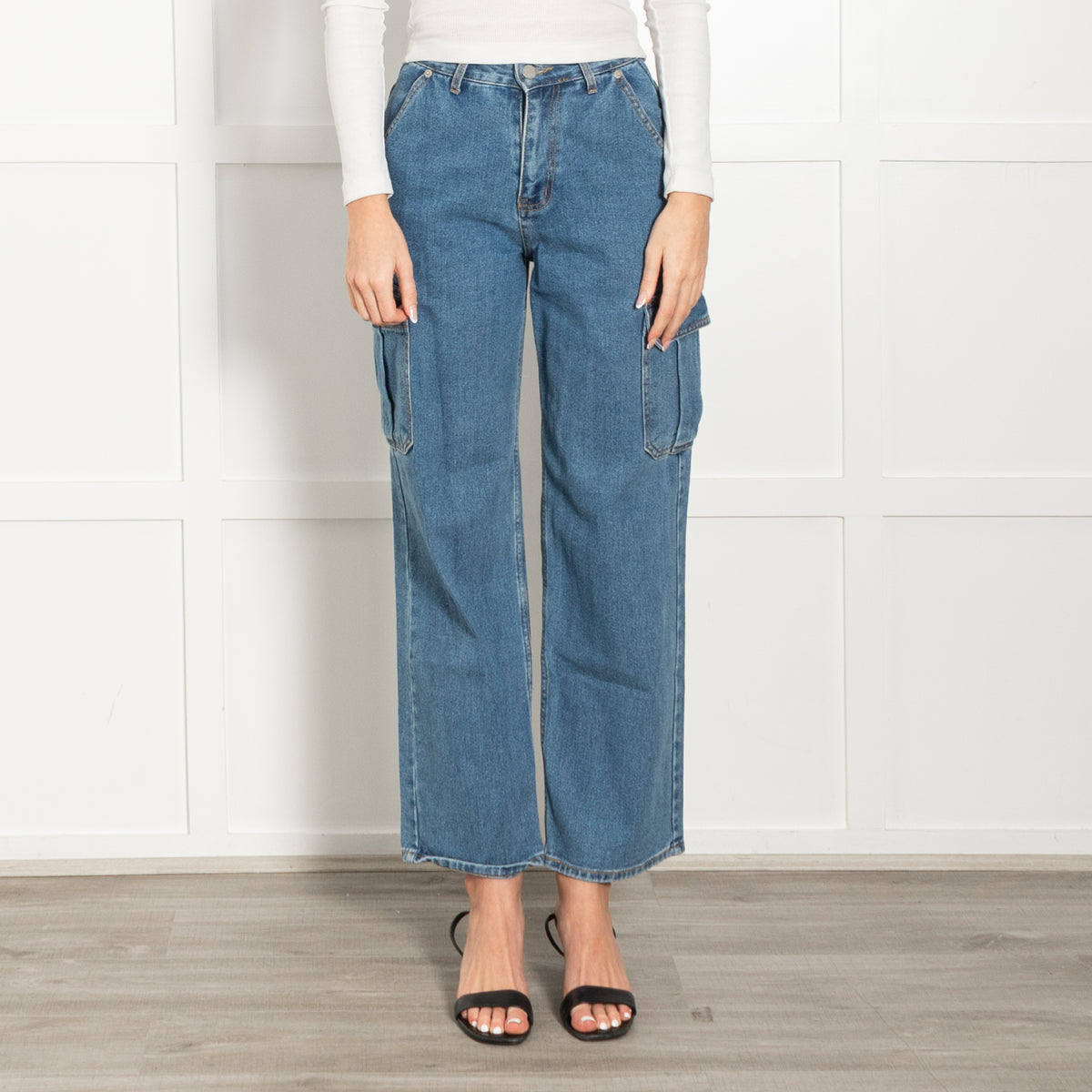 The Frankie Shop Blue Cargo Jeans