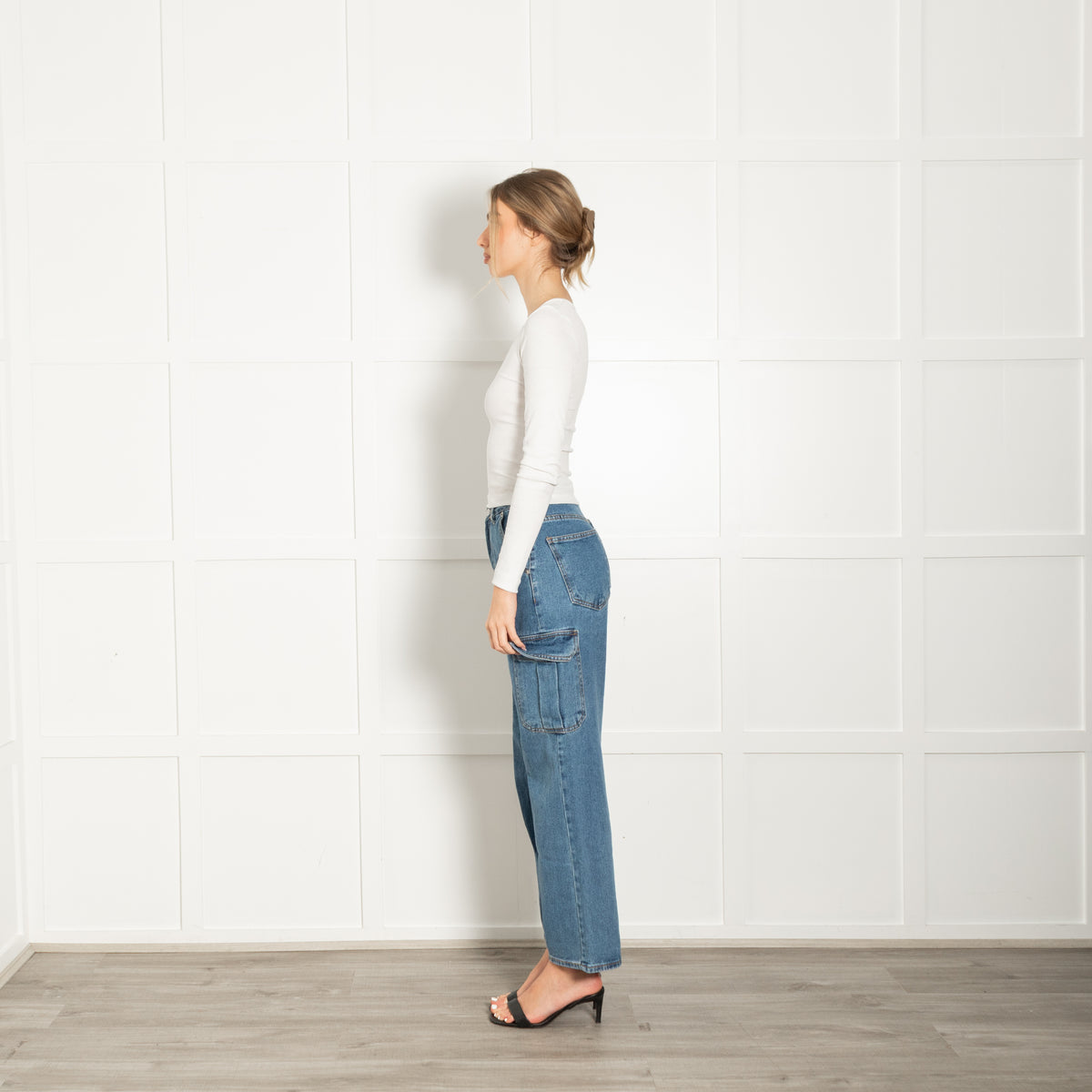 The Frankie Shop Blue Cargo Jeans