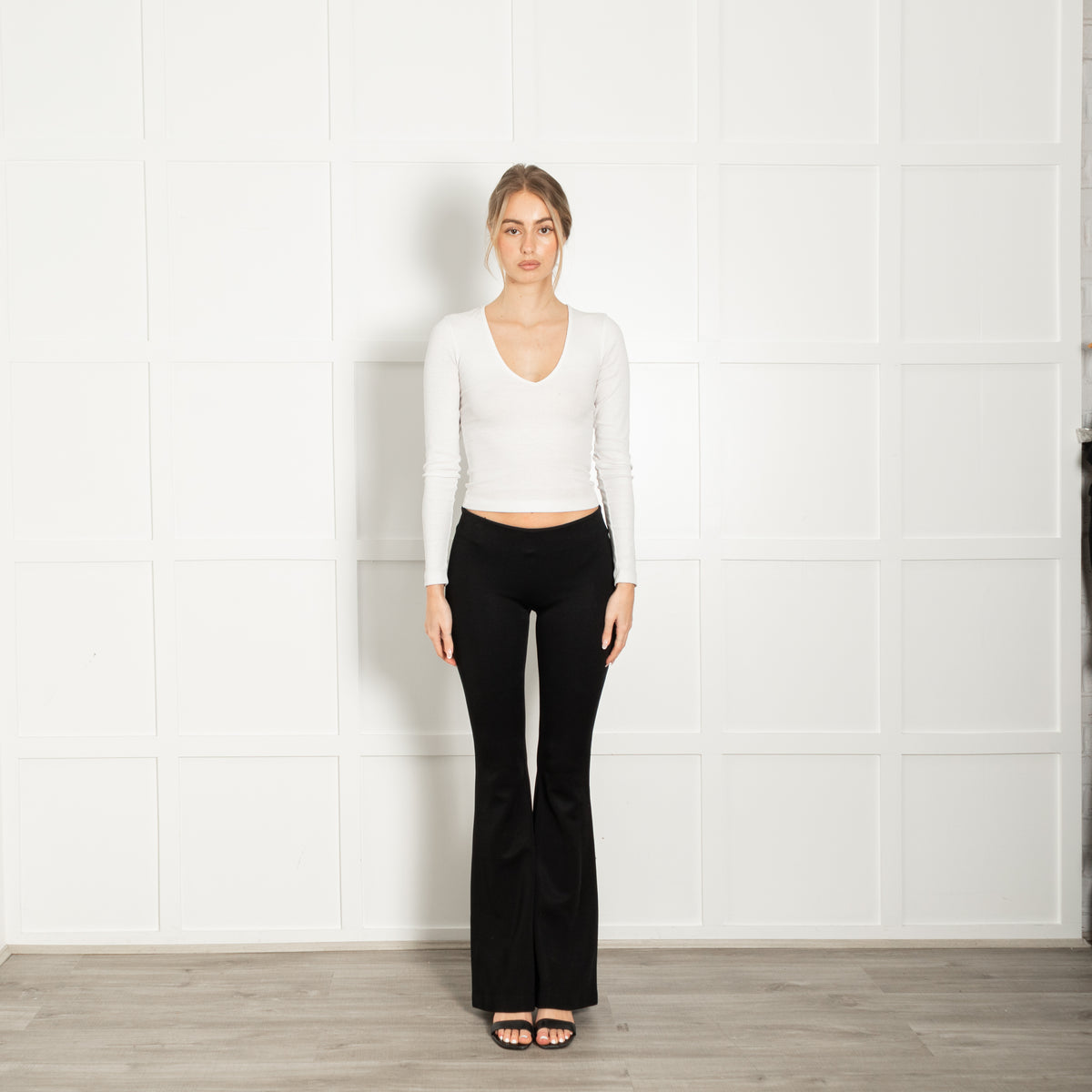 Galvan London Stretch-knit Jersey Flare Trousers