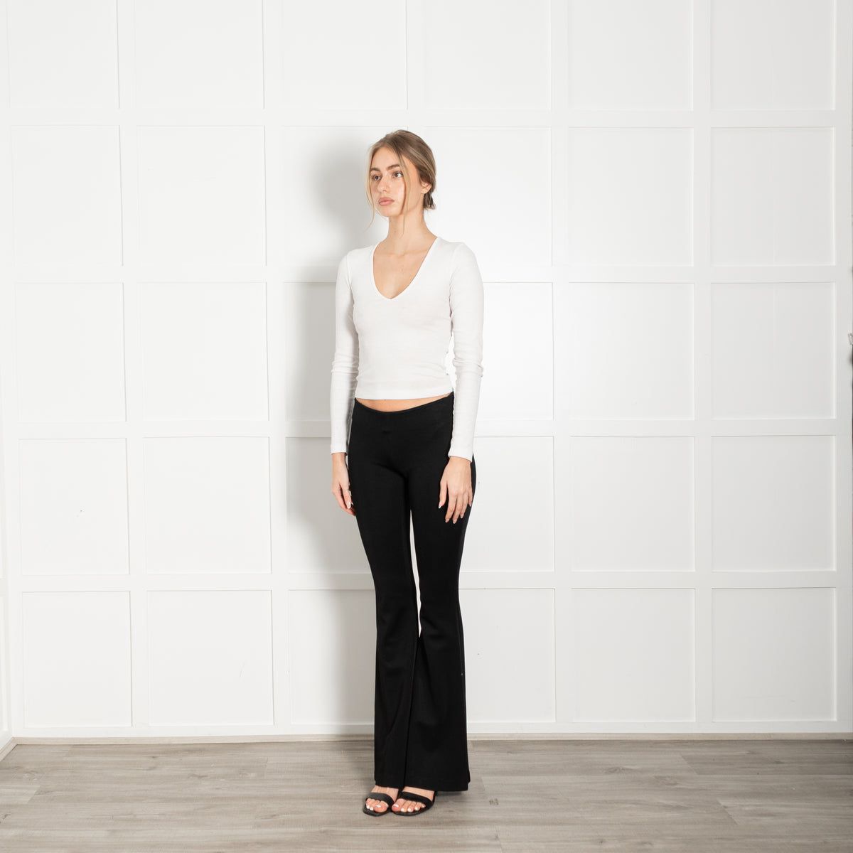 Galvan London Stretch-knit Jersey Flare Trousers