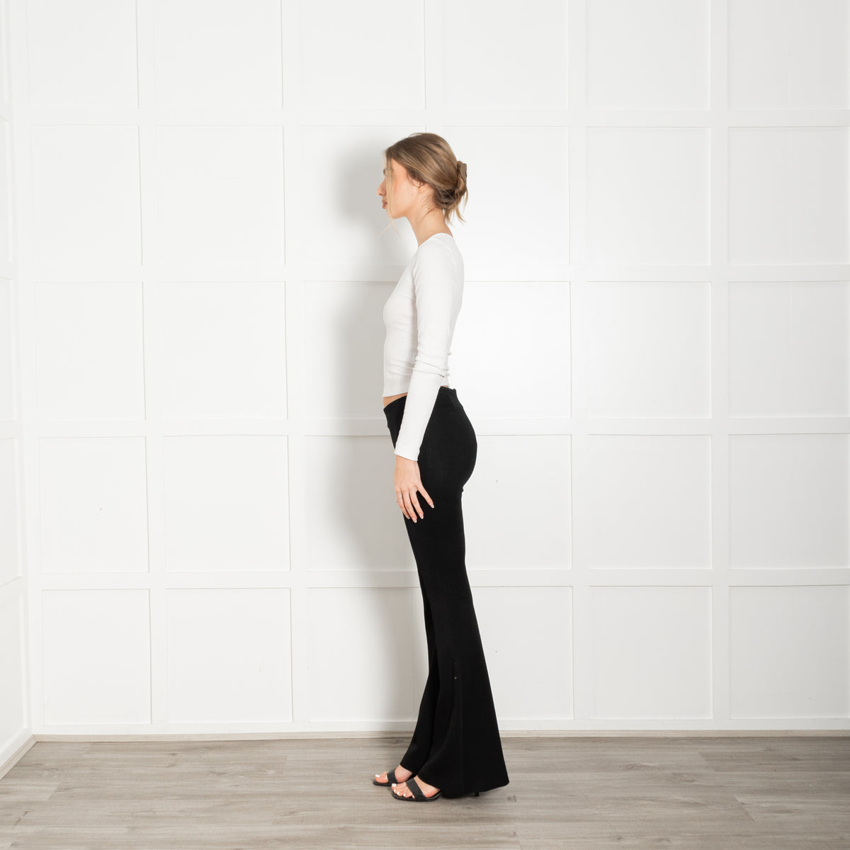 Galvan London Stretch-knit Jersey Flare Trousers