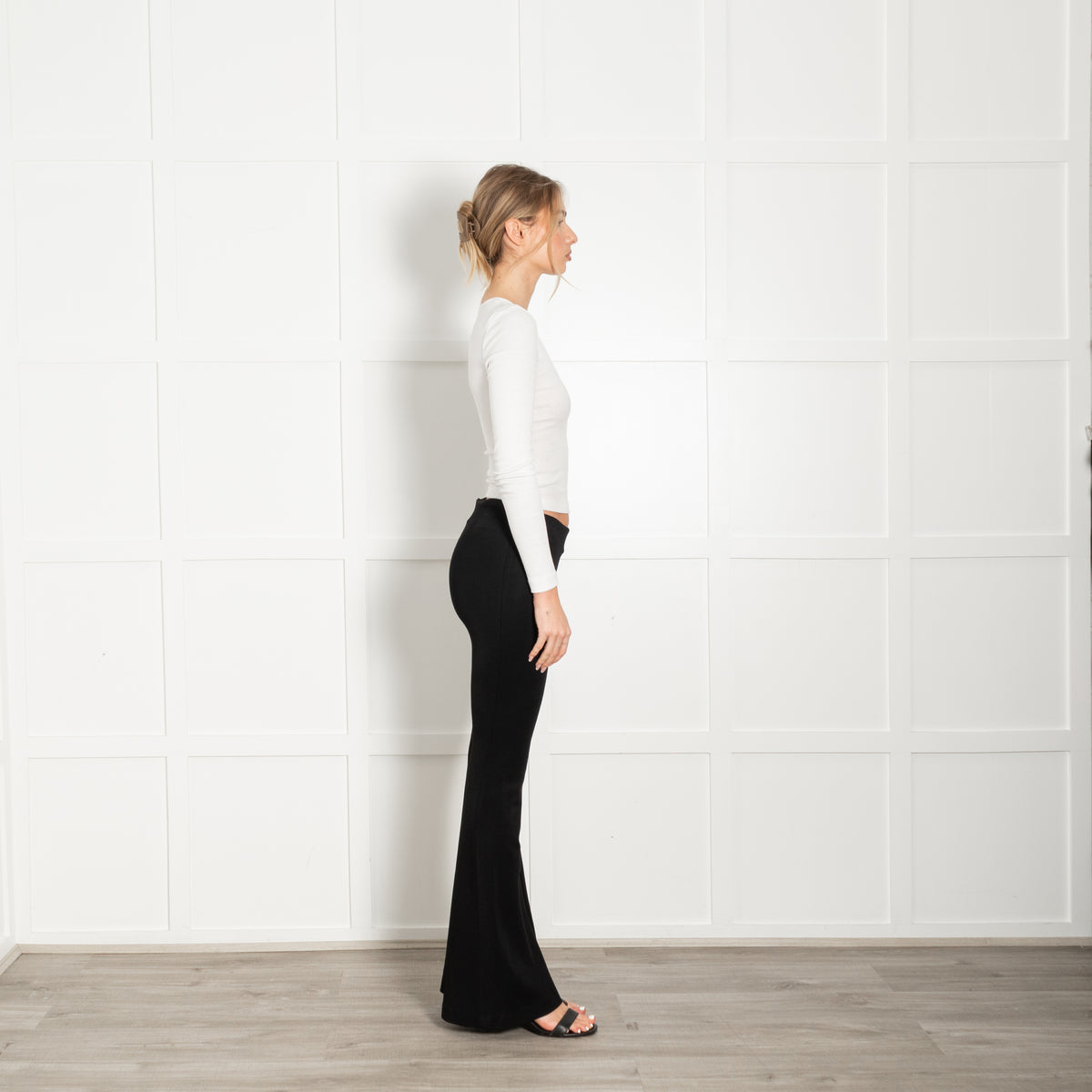 Galvan London Stretch-knit Jersey Flare Trousers