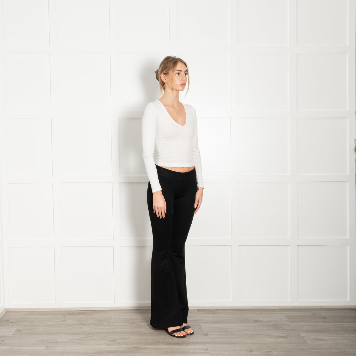 Galvan London Stretch-knit Jersey Flare Trousers